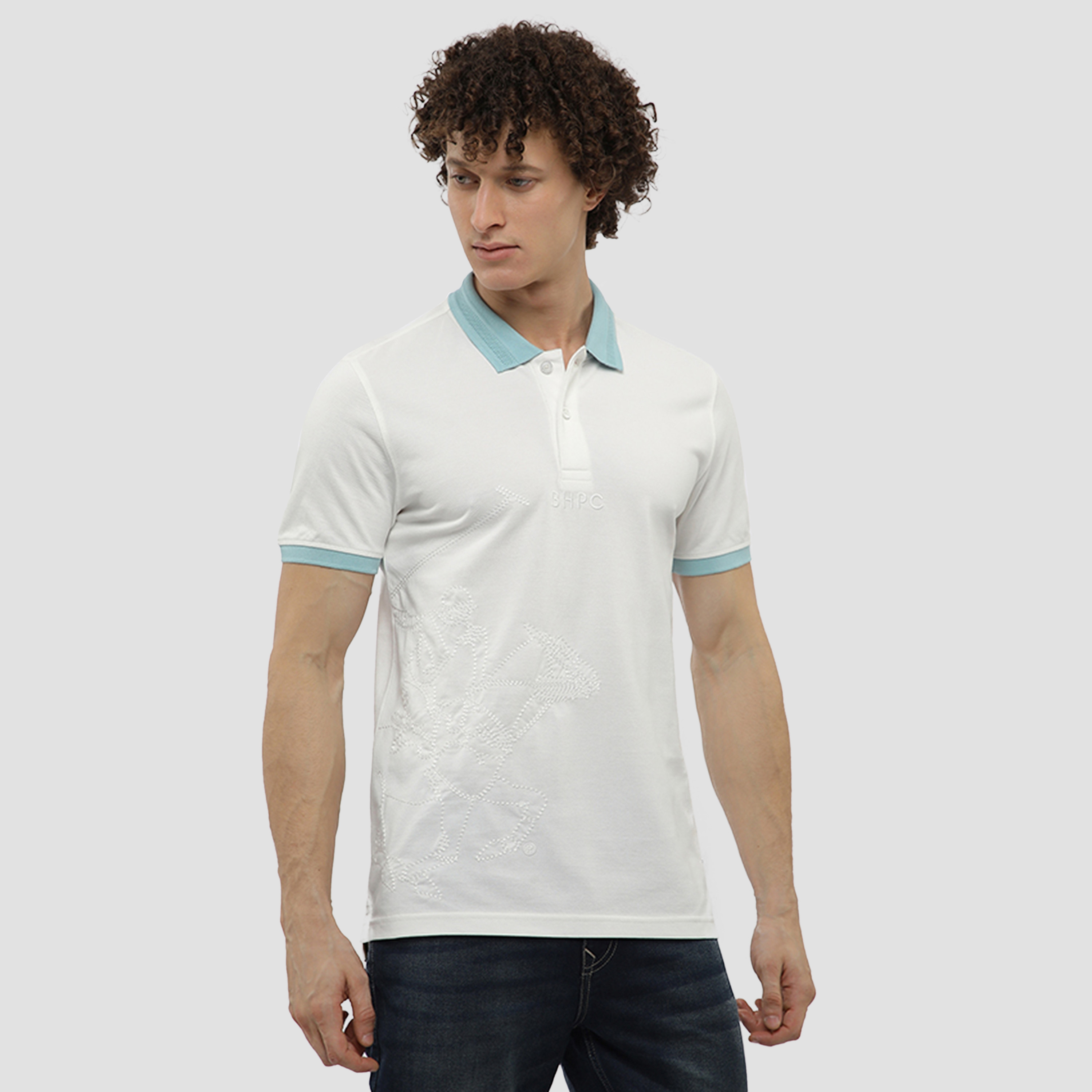 تي شيرت بولو رجالي سادة بأكمام قصيرة وياقة من بيفرلي هيلز بولو كلوب-men-clothing-tshirtsandpolos-polos-image-3