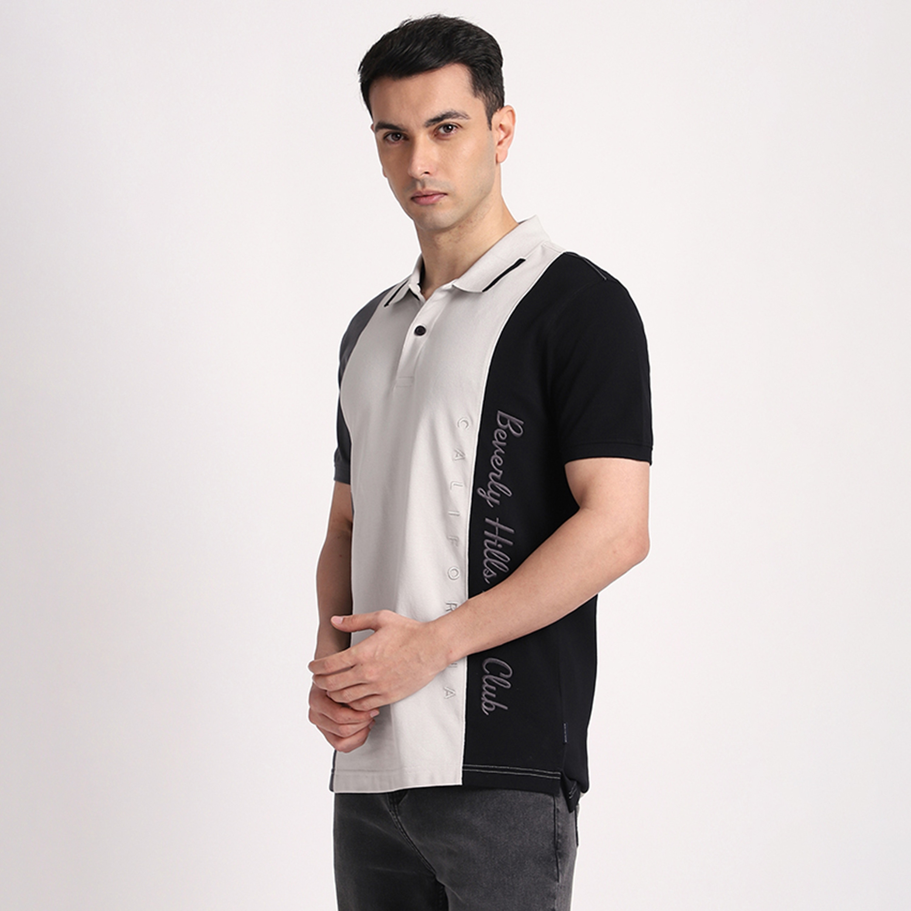 Beverly Hills Polo Club Color-Blocked Collared Short Sleeves Men's Polo T-Shirt-men-clothing-tshirtsandpolos-polos-image-2