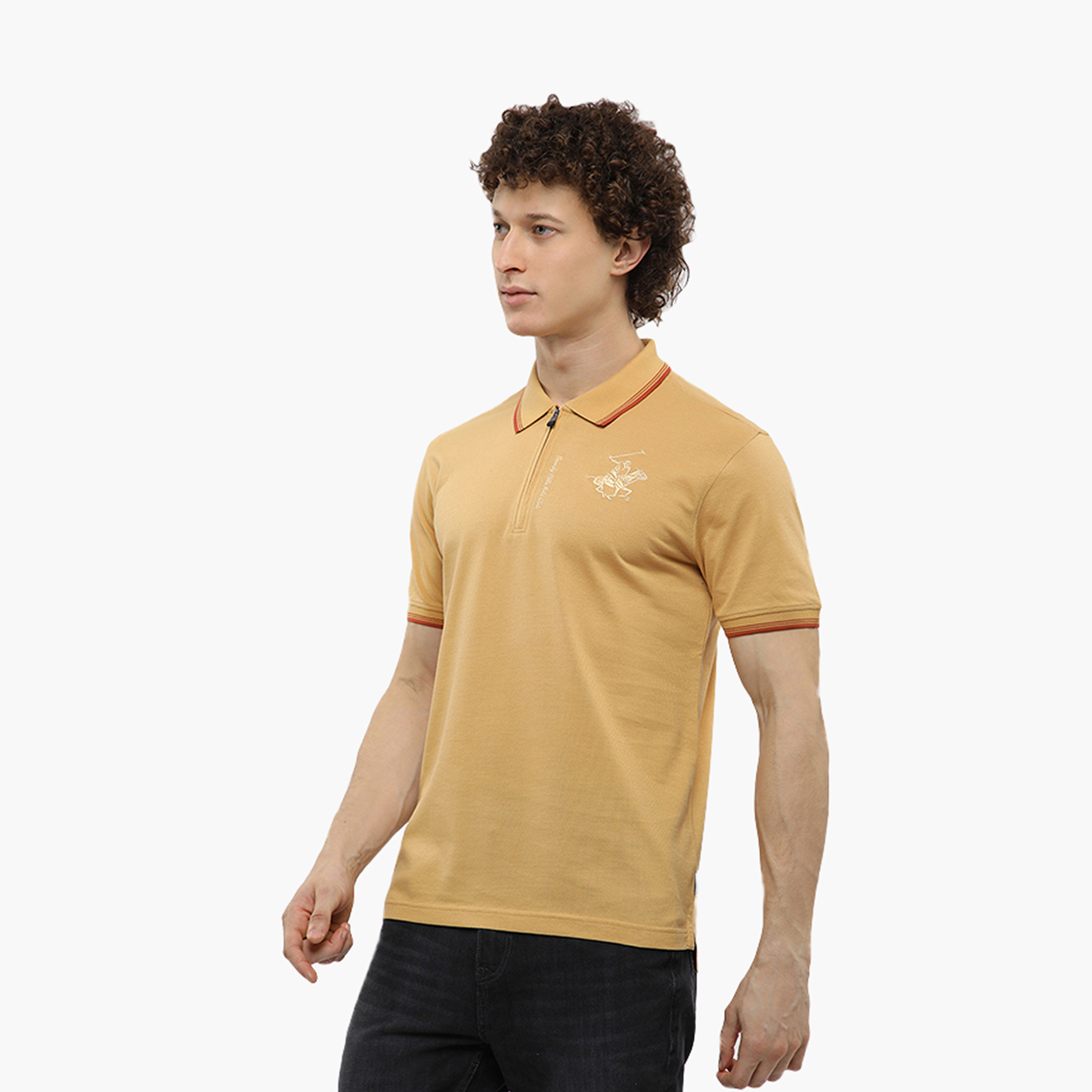 تي شيرت بولو رجالي سادة بأكمام قصيرة وياقة من بيفرلي هيلز بولو كلوب-men-clothing-tshirtsandpolos-polos-image-10