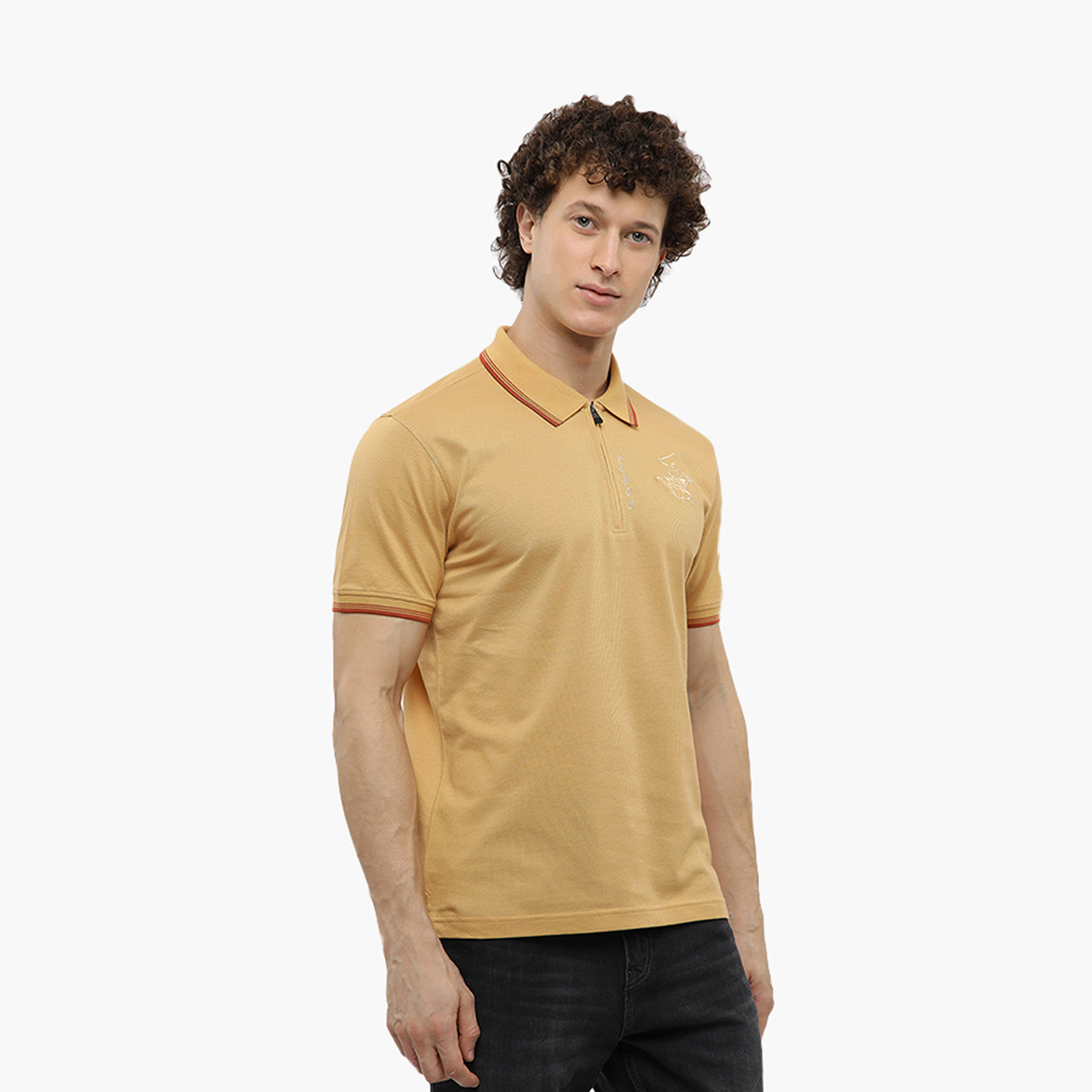 Beverly Hills Polo Club Plain Collared Short Sleeves Men's Polo T-Shirt-men-clothing-tshirtsandpolos-polos-image-3