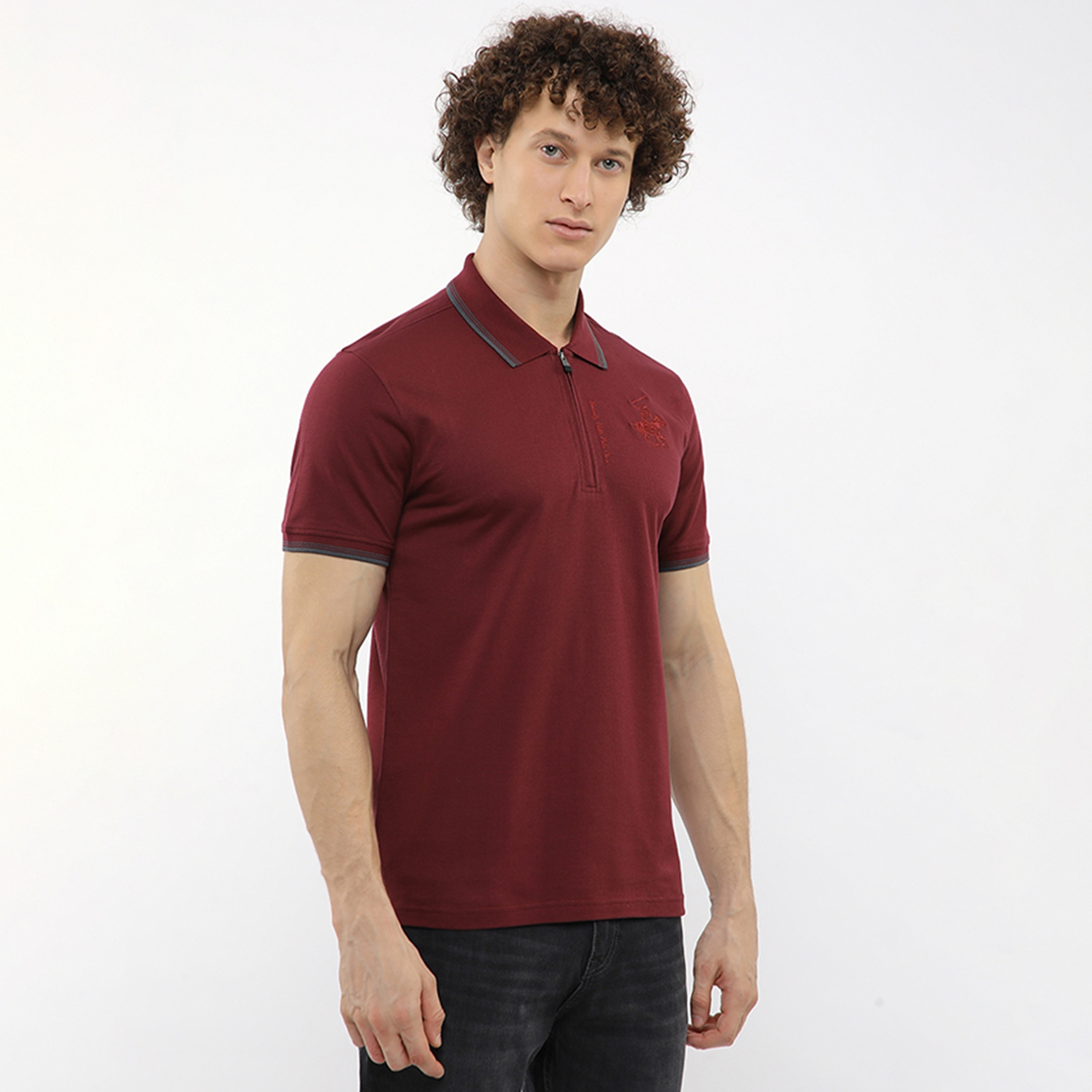 تي شيرت بولو رجالي سادة بأكمام قصيرة وياقة من بيفرلي هيلز بولو كلوب-men-clothing-tshirtsandpolos-polos-image-7