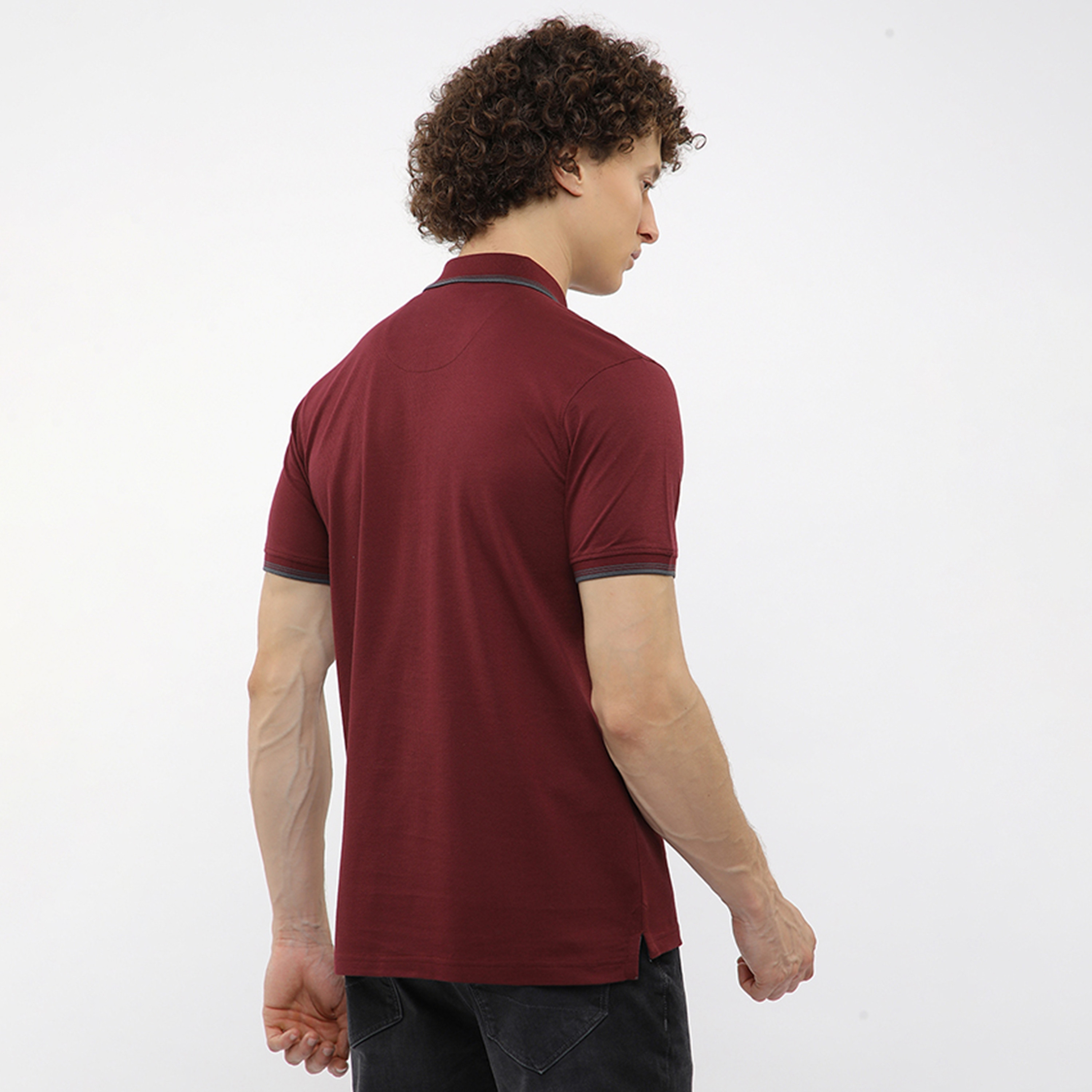 تي شيرت بولو رجالي سادة بأكمام قصيرة وياقة من بيفرلي هيلز بولو كلوب-men-clothing-tshirtsandpolos-polos-image-8