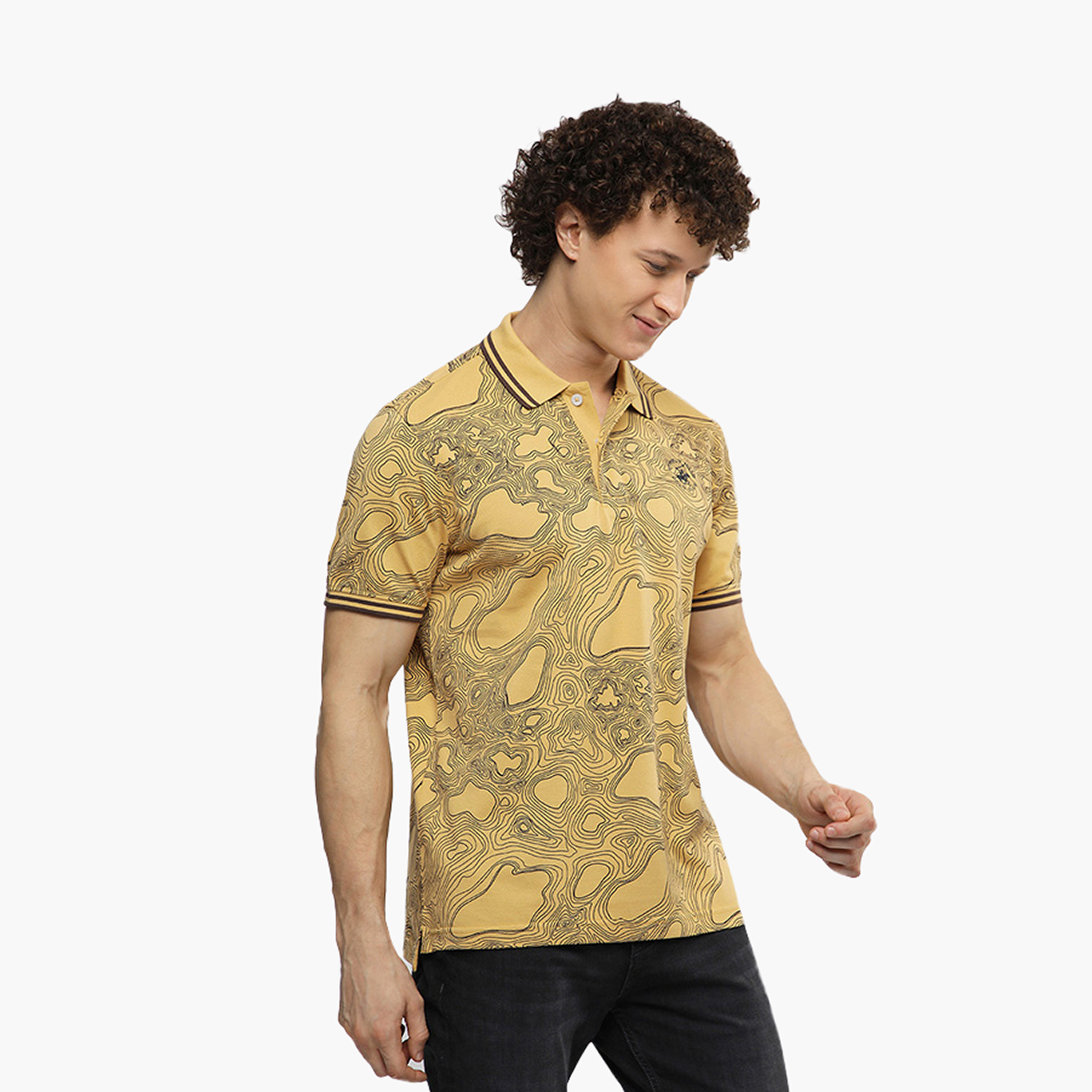 Beverly Hills Polo Club Printed Collared Short Sleeves Men's Polo T-Shirt-men-clothing-tshirtsandpolos-polos-image-3