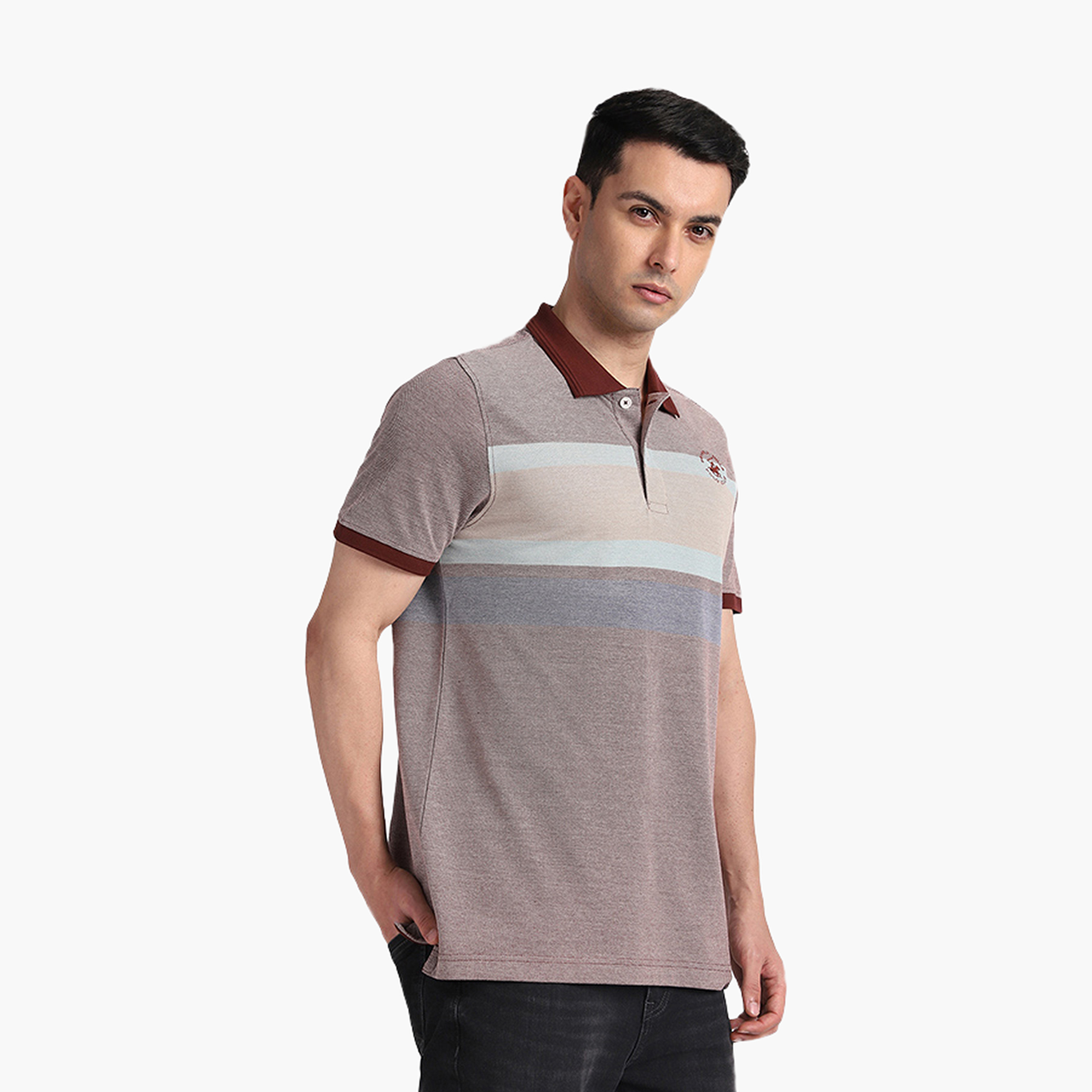 Beverly Hills Polo Club Striped Collared Short Sleeves Men's Polo T-Shirt-men-clothing-tshirtsandpolos-polos-image-3