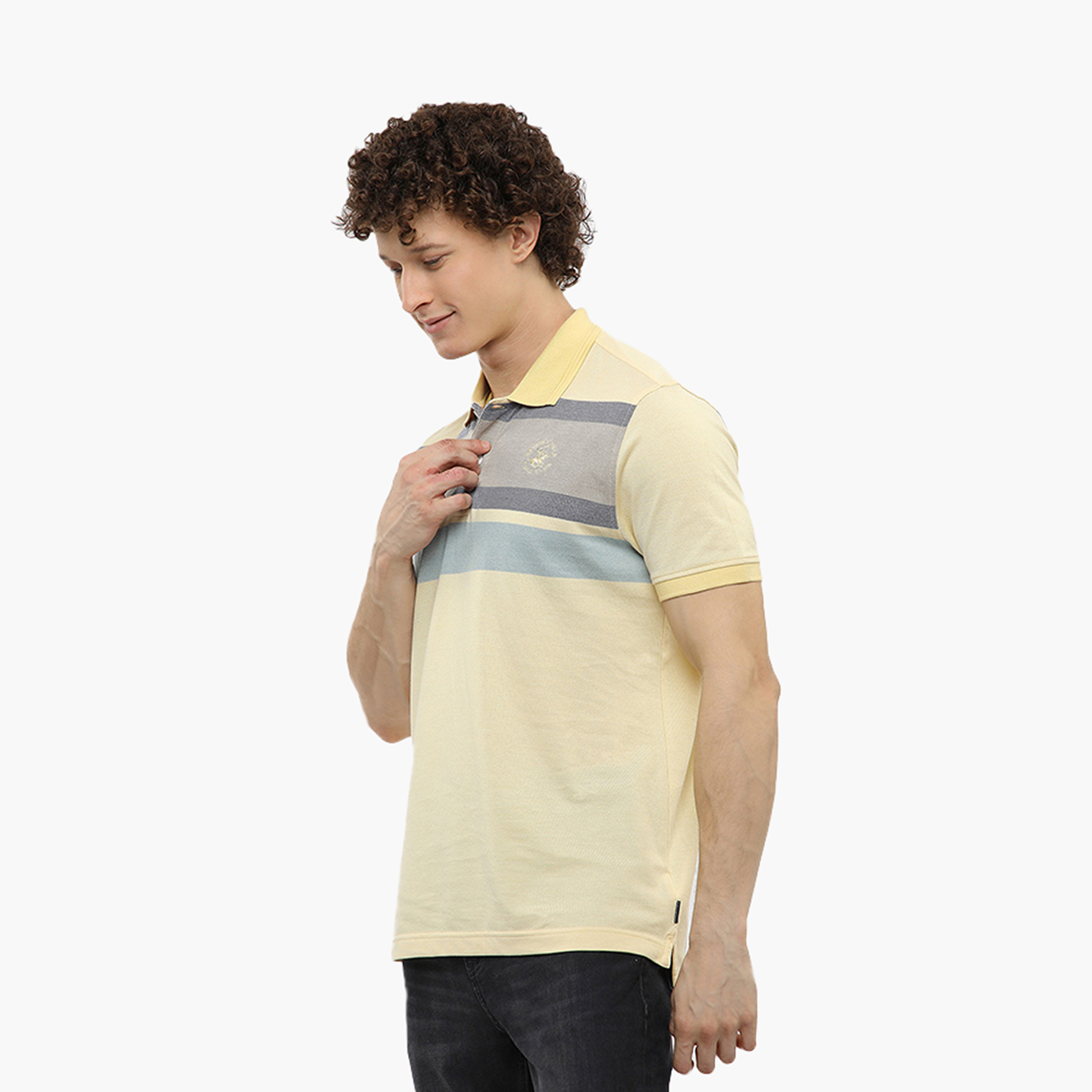 تي شيرت بولو رجالي مخطط بأكمام قصيرة وياقة من بيفرلي هيلز بولو كلوب-men-clothing-tshirtsandpolos-polos-image-6