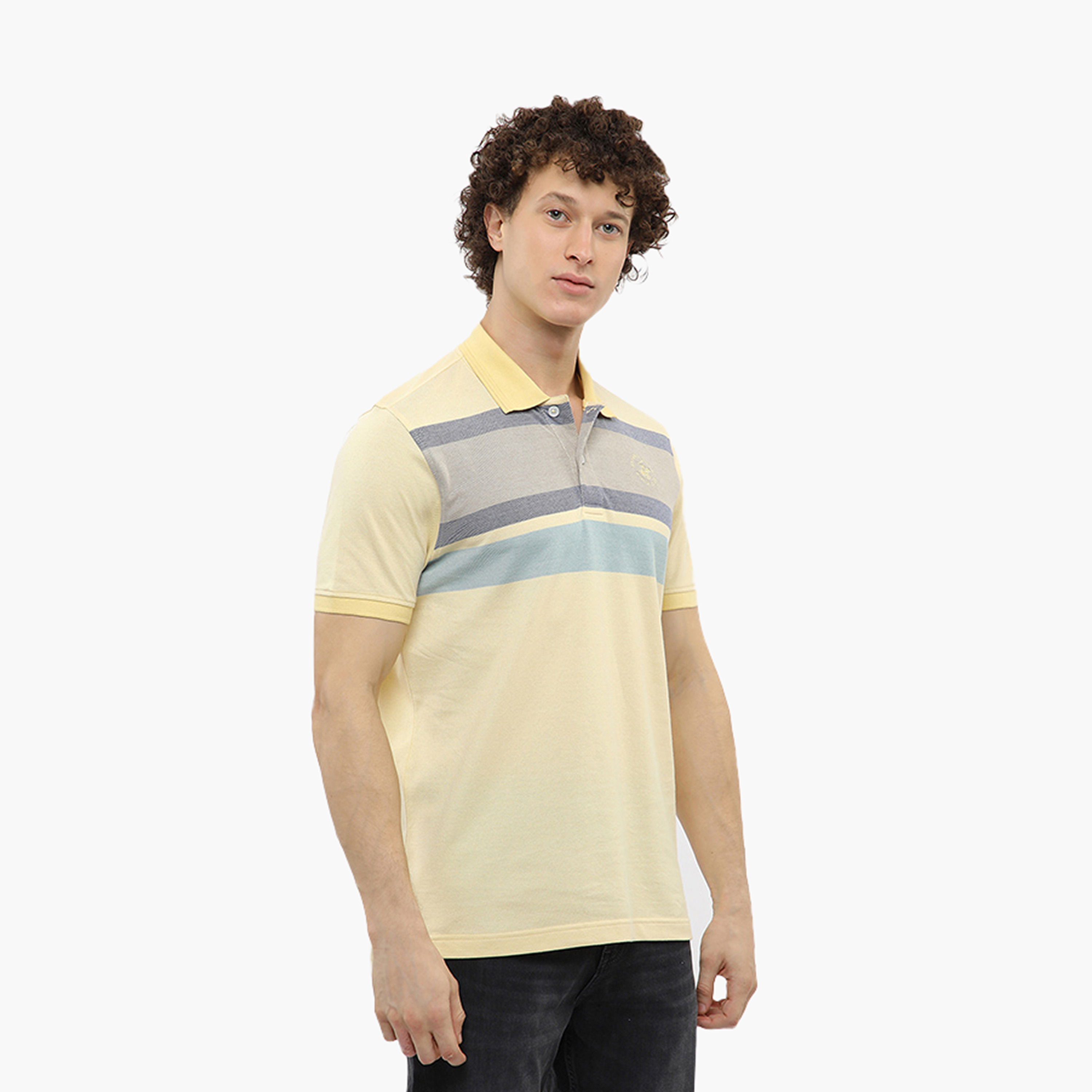 تي شيرت بولو رجالي مخطط بأكمام قصيرة وياقة من بيفرلي هيلز بولو كلوب-men-clothing-tshirtsandpolos-polos-image-7