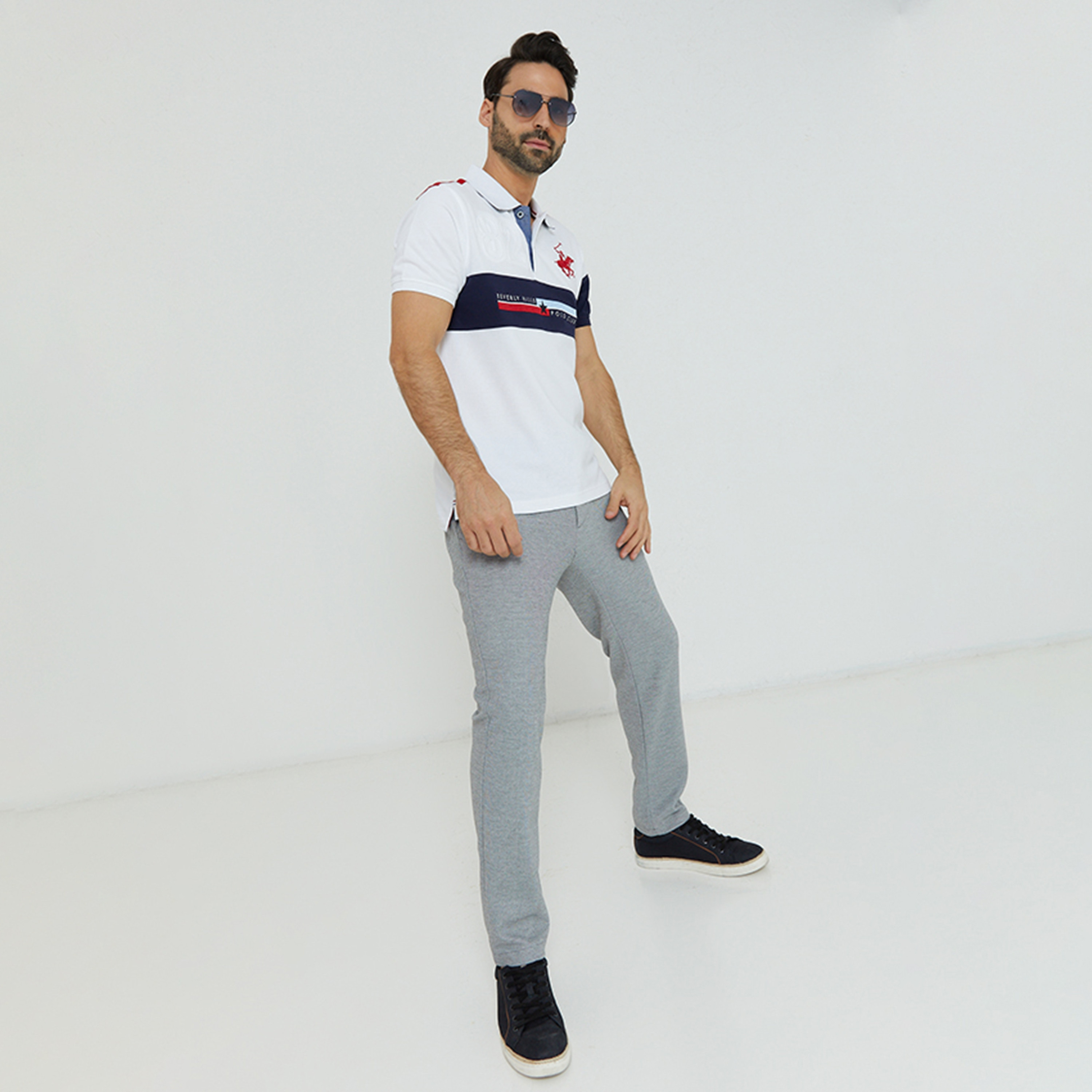 تي شيرت بولو بياقة مطرزة وأكمام قصيرة من بيفرلي هيلز بولو كلوب-men-clothing-tshirtsandpolos-polos-image-7