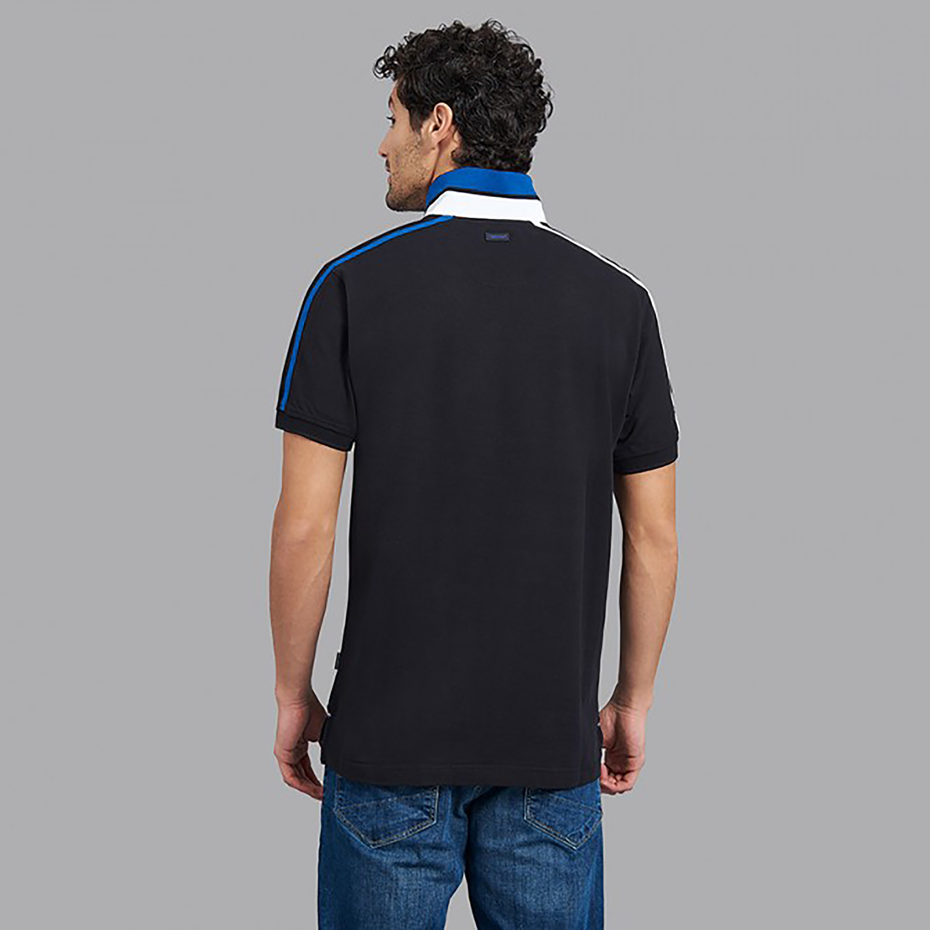 Beverly Hills Polo Club Men Black Colour Blocked Short Sleeves Polo T-Shirt-men-clothing-tshirtsandpolos-polos-image-4