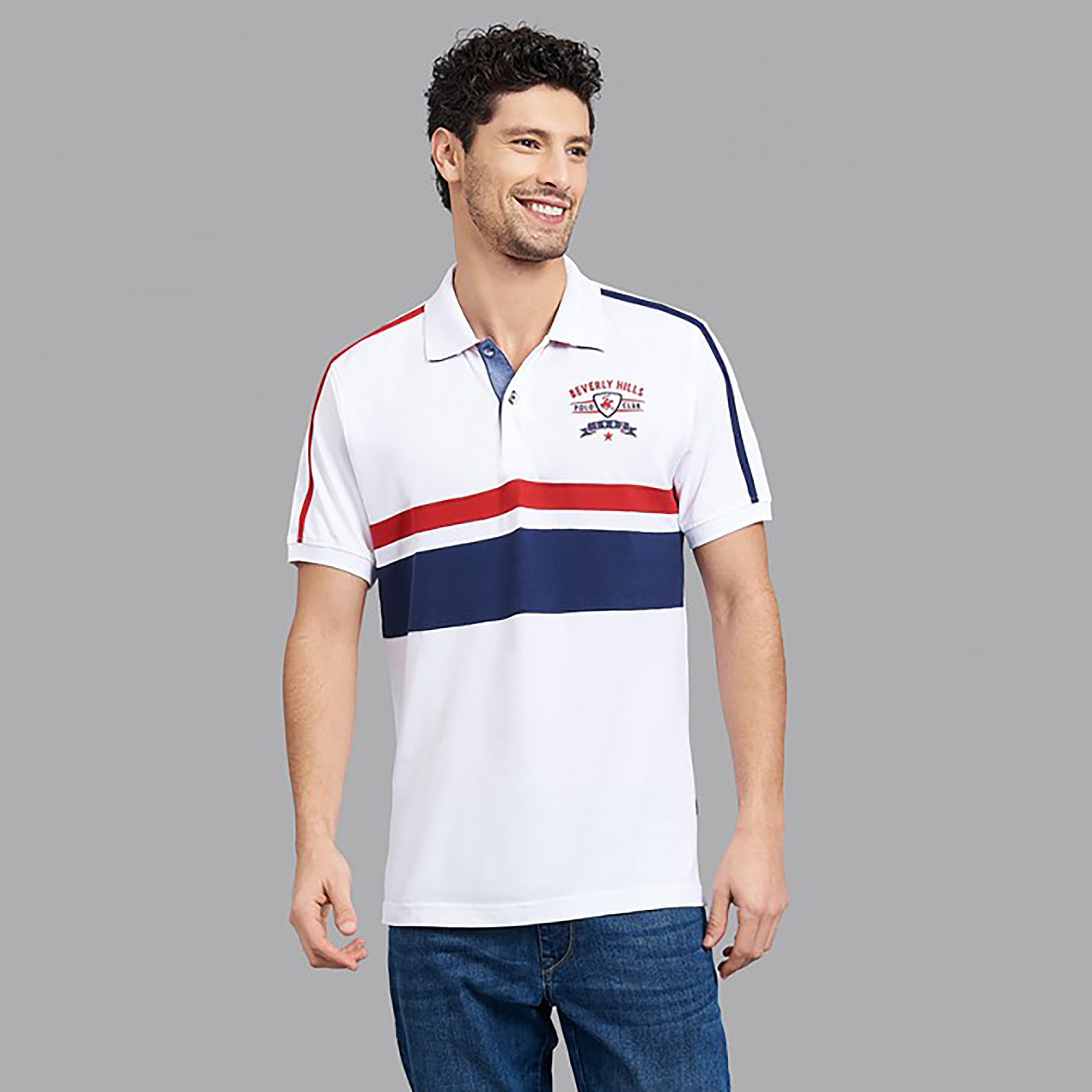 تي شيرت بولو من بيفرلي هيلز بولو كلب رجالي بلون أسود مع منسوج بأكمام قصيرة-men-clothing-tshirtsandpolos-polos-image-5