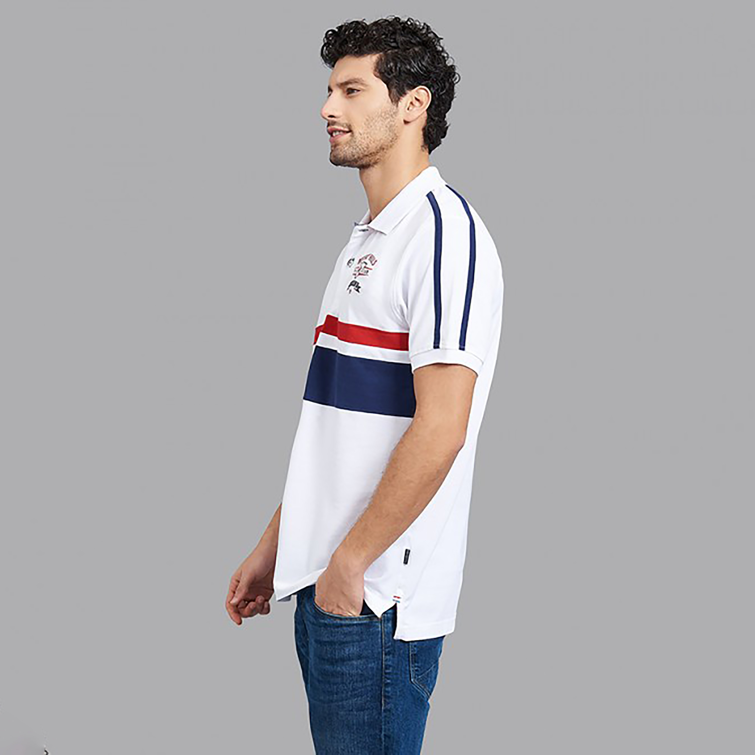 تي شيرت بولو من بيفرلي هيلز بولو كلب رجالي بلون أسود مع منسوج بأكمام قصيرة-men-clothing-tshirtsandpolos-polos-image-6