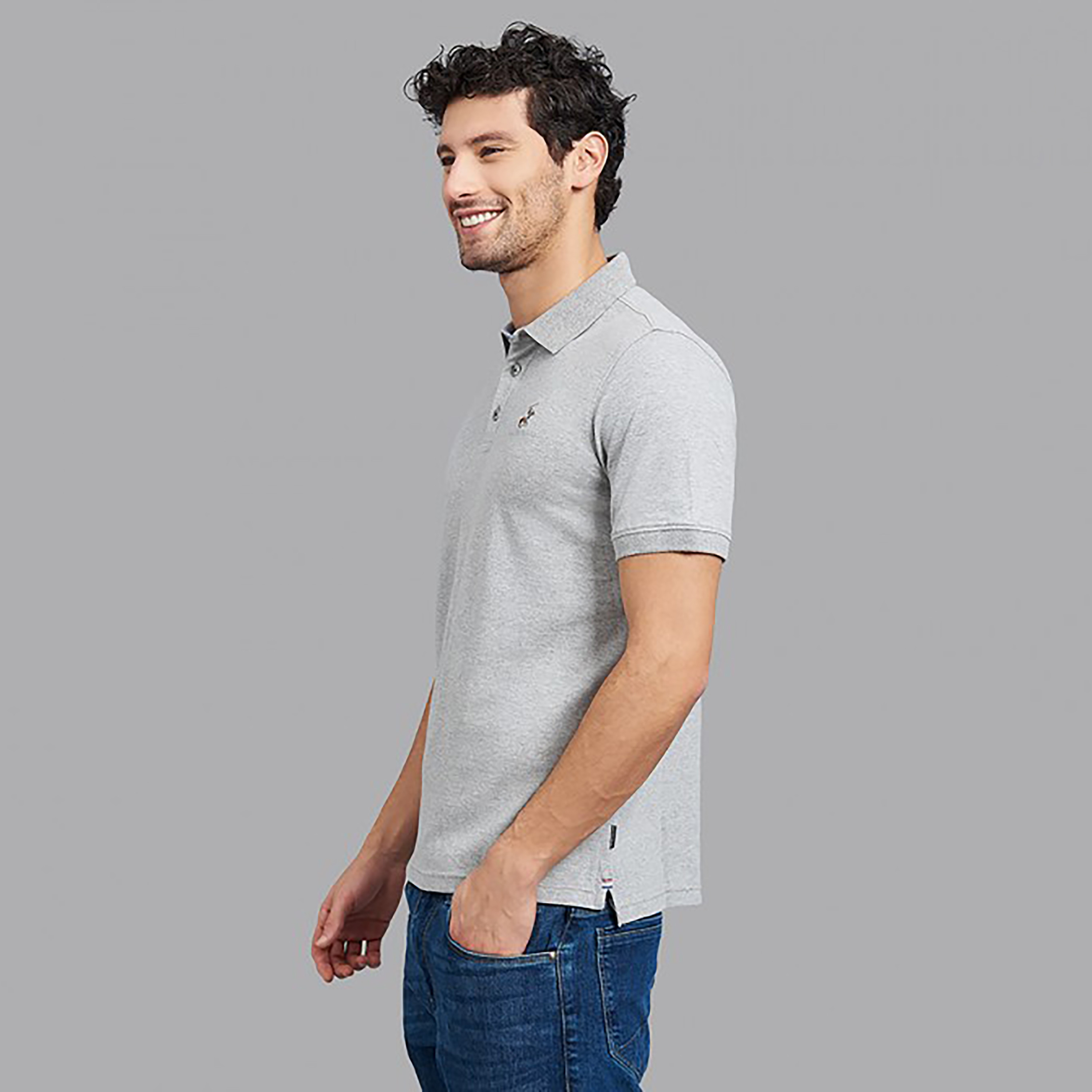 Beverly Hills Polo Club Men Grey Plain Short Sleeves Polo T-Shirt-men-clothing-tshirtsandpolos-polos-image-2