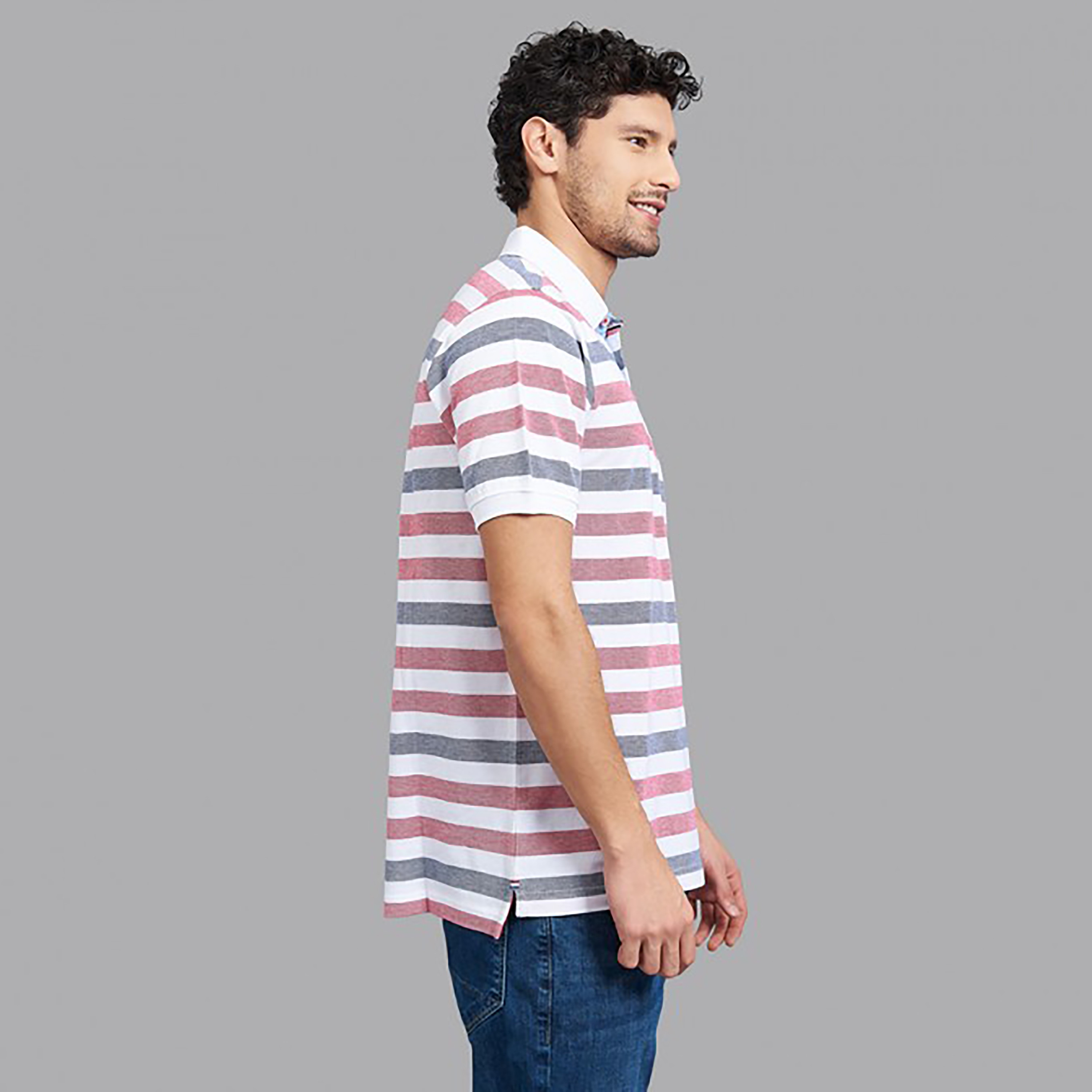 تي شيرت بيفرلي هيلز بولو كلب بأكمام قصيرة مخططة بمتعدد الألوان للرجال-men-clothing-tshirtsandpolos-polos-image-3
