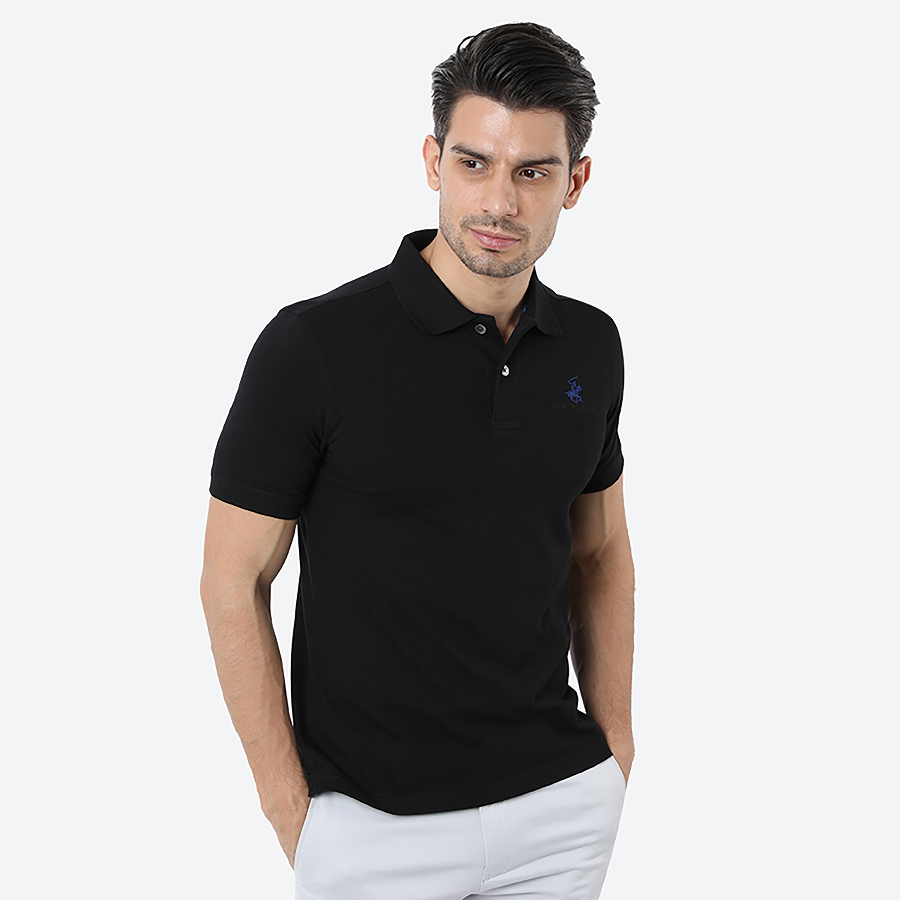 تي شيرت بولو من بيفرلي هيلز بولو كلوب بياقة وأكمام قصيرة مع شعار-men-clothing-tshirtsandpolos-polos-image-1