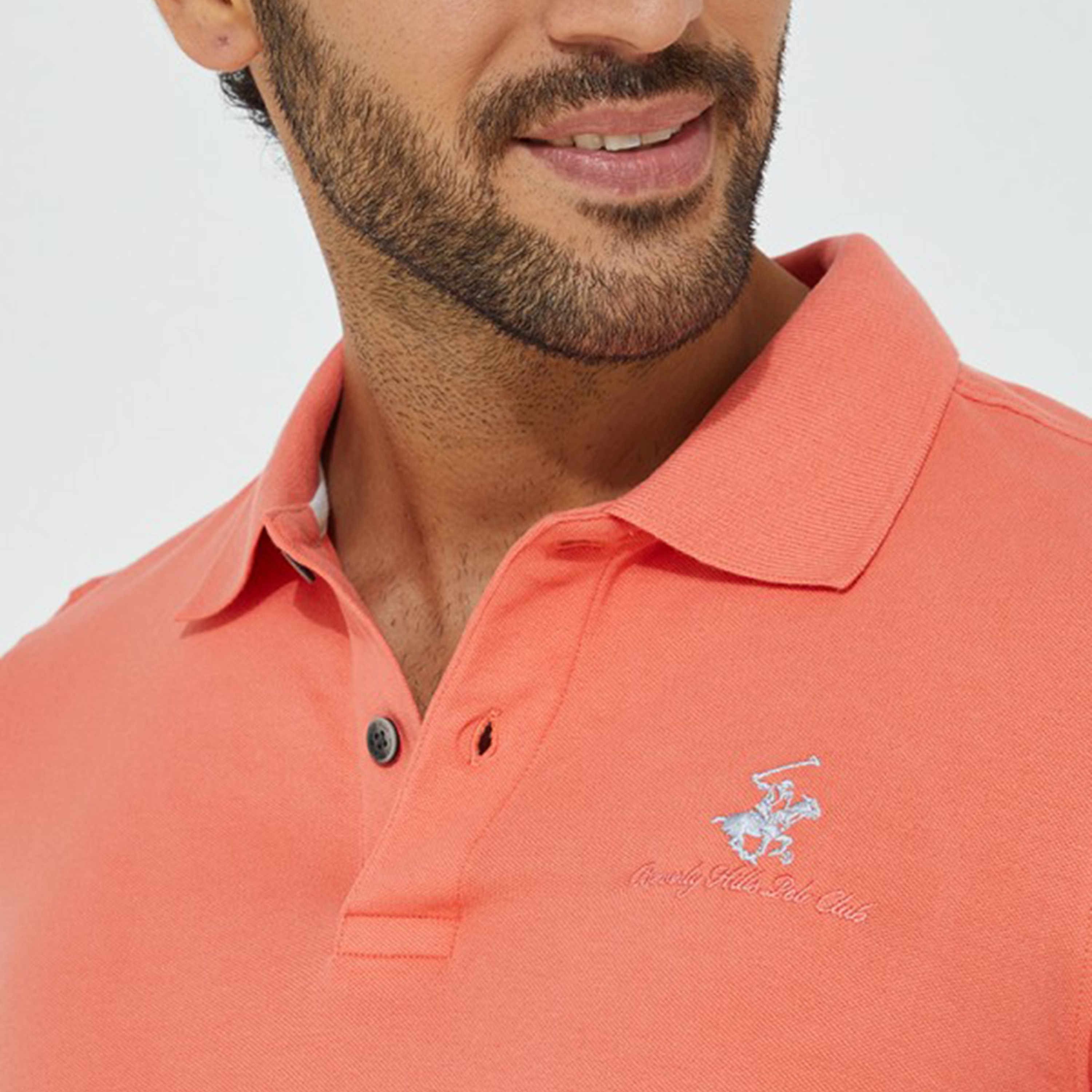 تي شيرت بيفرلي هيلز بولو كلب بأكمام قصيرة سادة بلون اخضر للرجال-men-clothing-tshirtsandpolos-polos-image-7