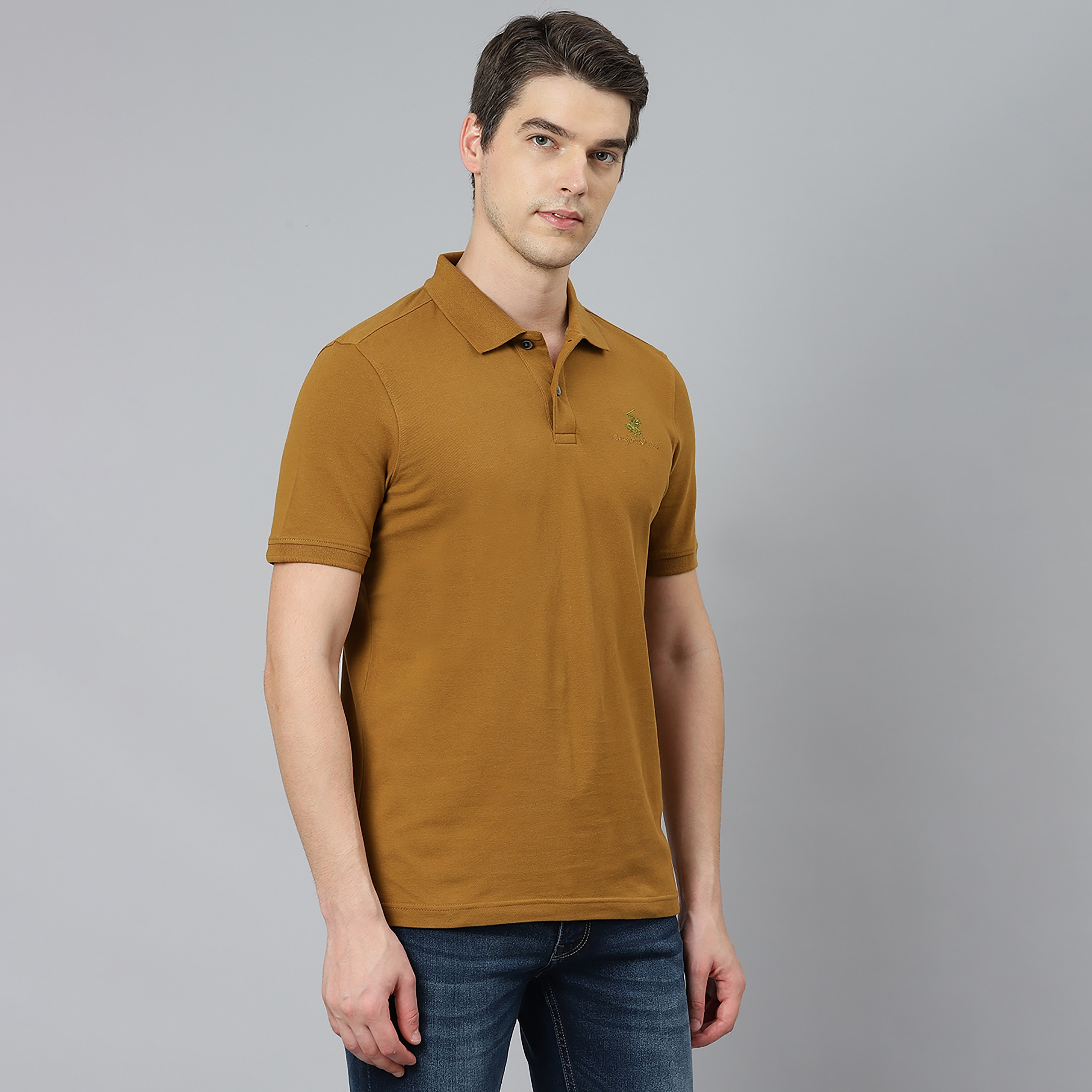 Beverly Hills Polo Club Men Brown Plain Short Sleeves Polo T-Shirt-men-clothing-tshirtsandpolos-polos-image-3