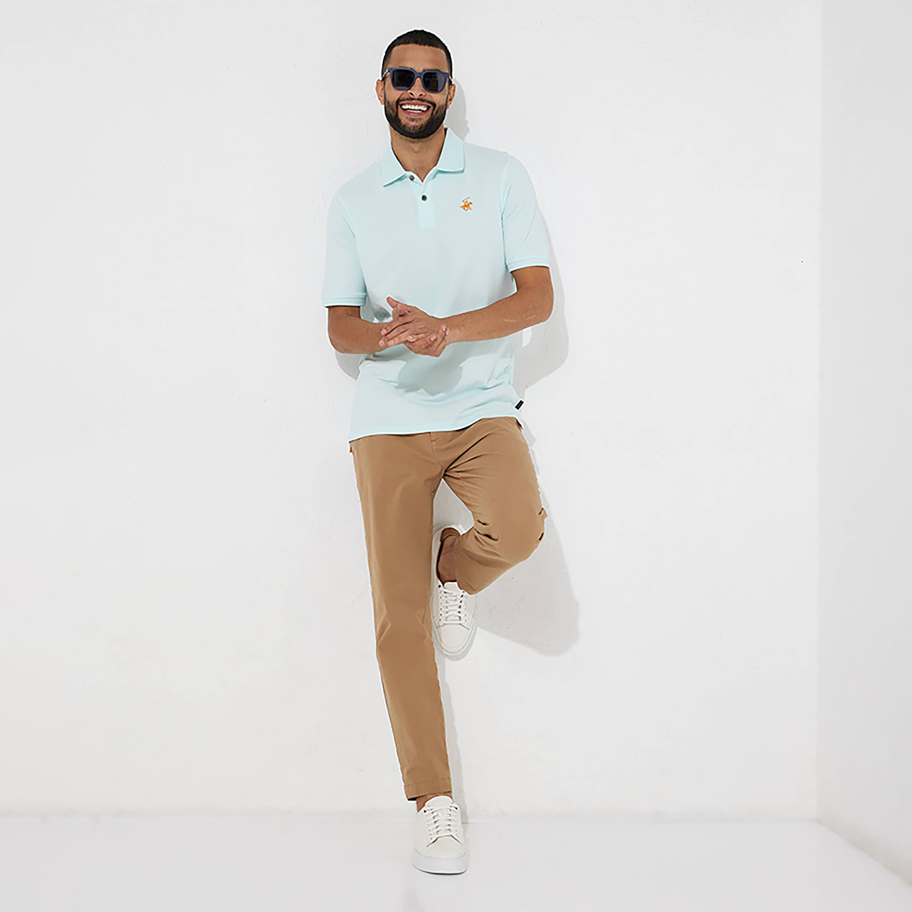  تي شيرت بولو من بيفرلي هيلز بولو كلوب سادة بياقة وأكمام قصيرة-men-clothing-tshirtsandpolos-polos-image-2