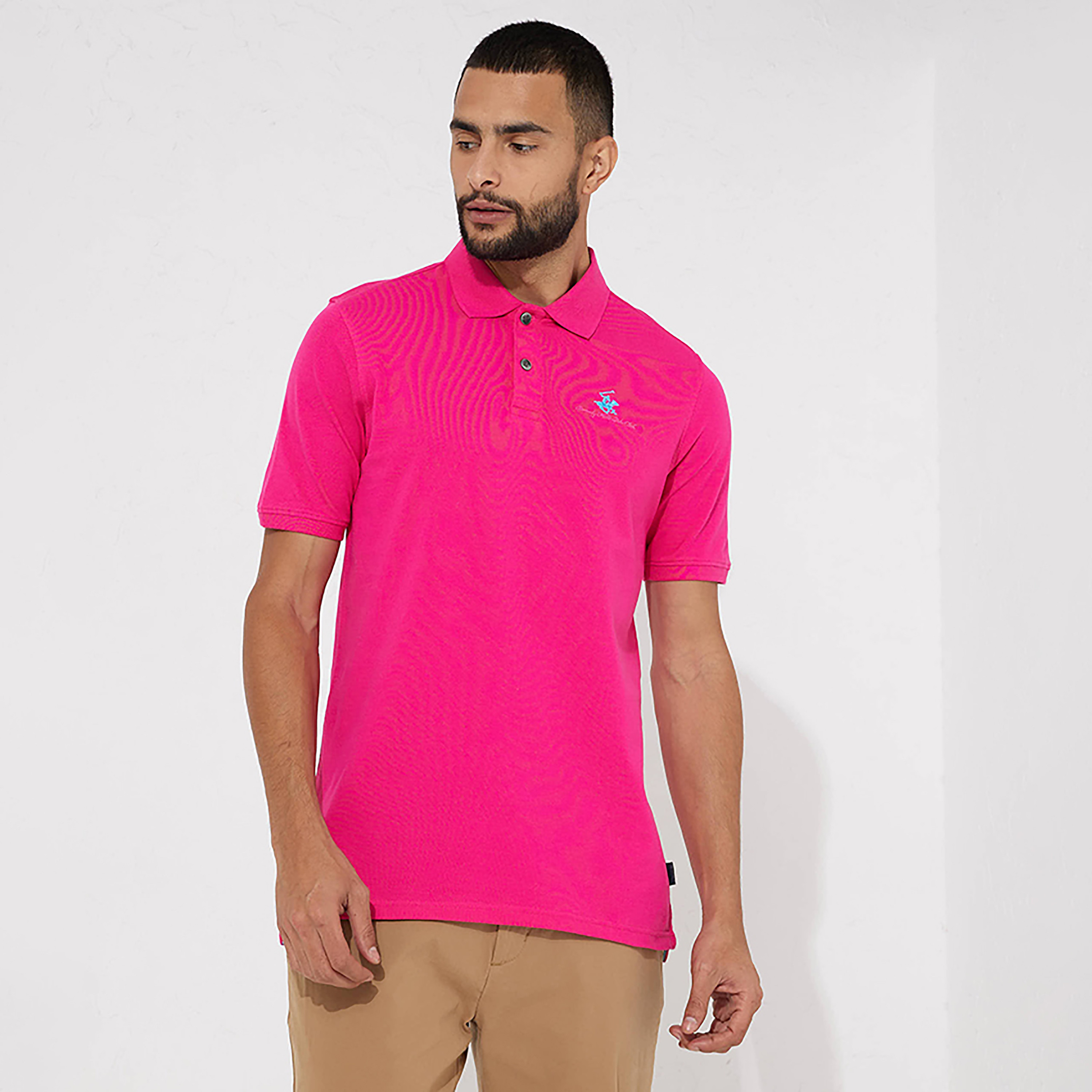  تي شيرت بولو من بيفرلي هيلز بولو كلوب سادة بياقة وأكمام قصيرة-men-clothing-tshirtsandpolos-polos-image-5