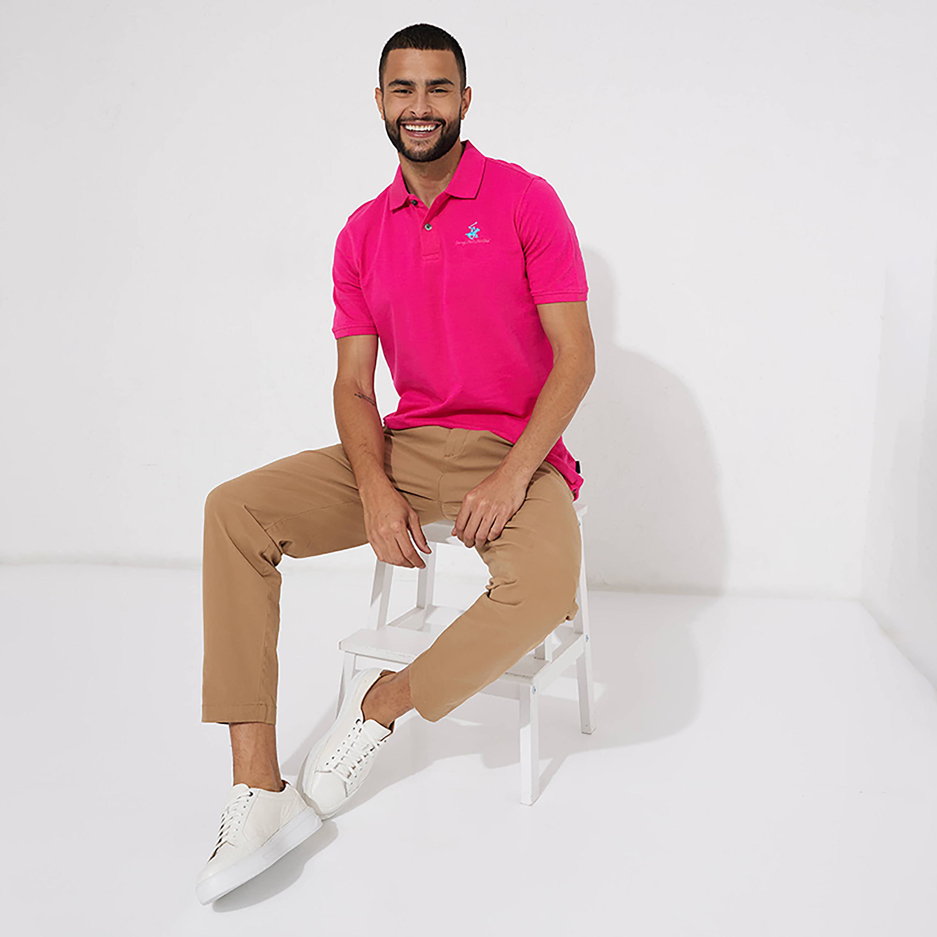  تي شيرت بولو من بيفرلي هيلز بولو كلوب سادة بياقة وأكمام قصيرة-men-clothing-tshirtsandpolos-polos-image-6