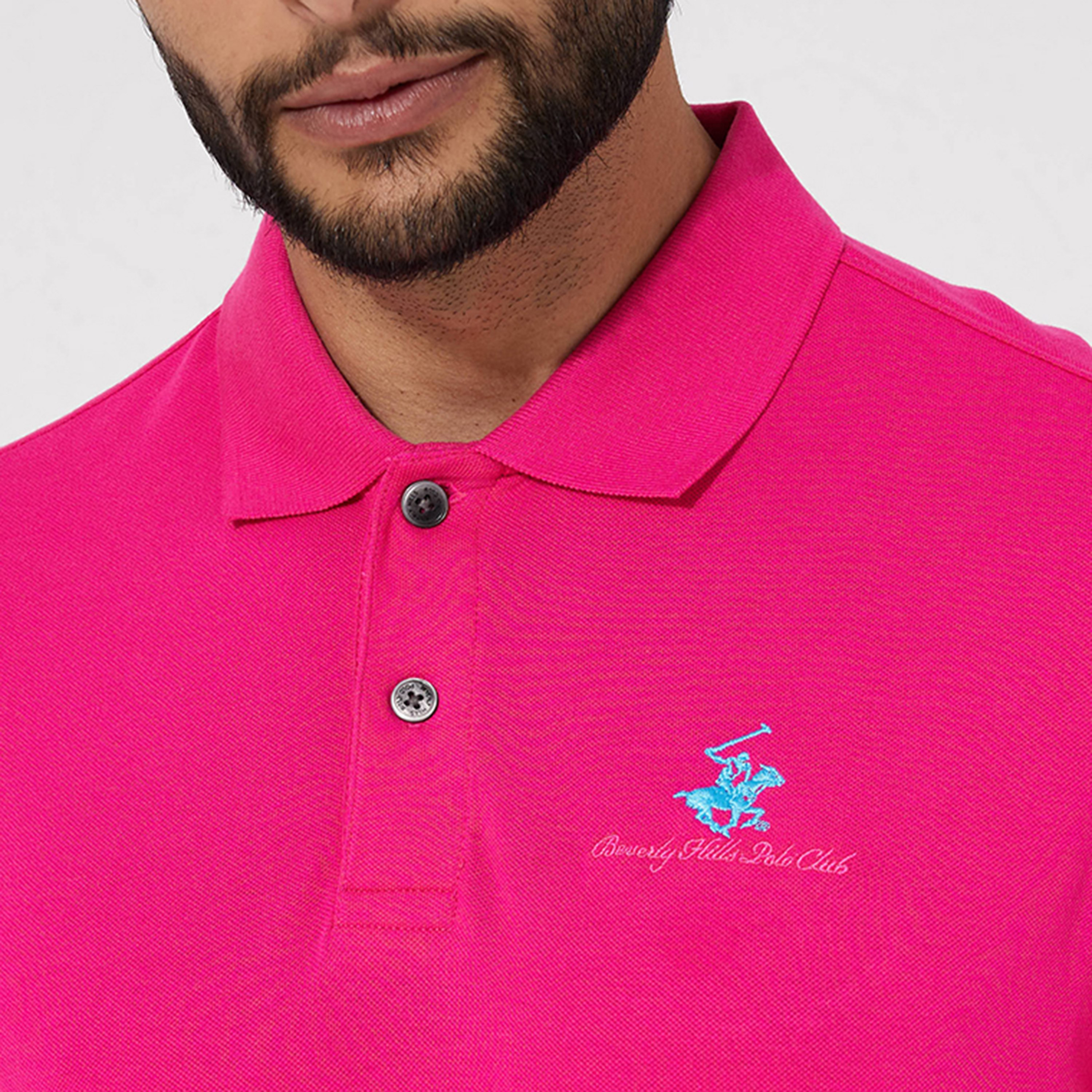  تي شيرت بولو من بيفرلي هيلز بولو كلوب سادة بياقة وأكمام قصيرة-men-clothing-tshirtsandpolos-polos-image-7