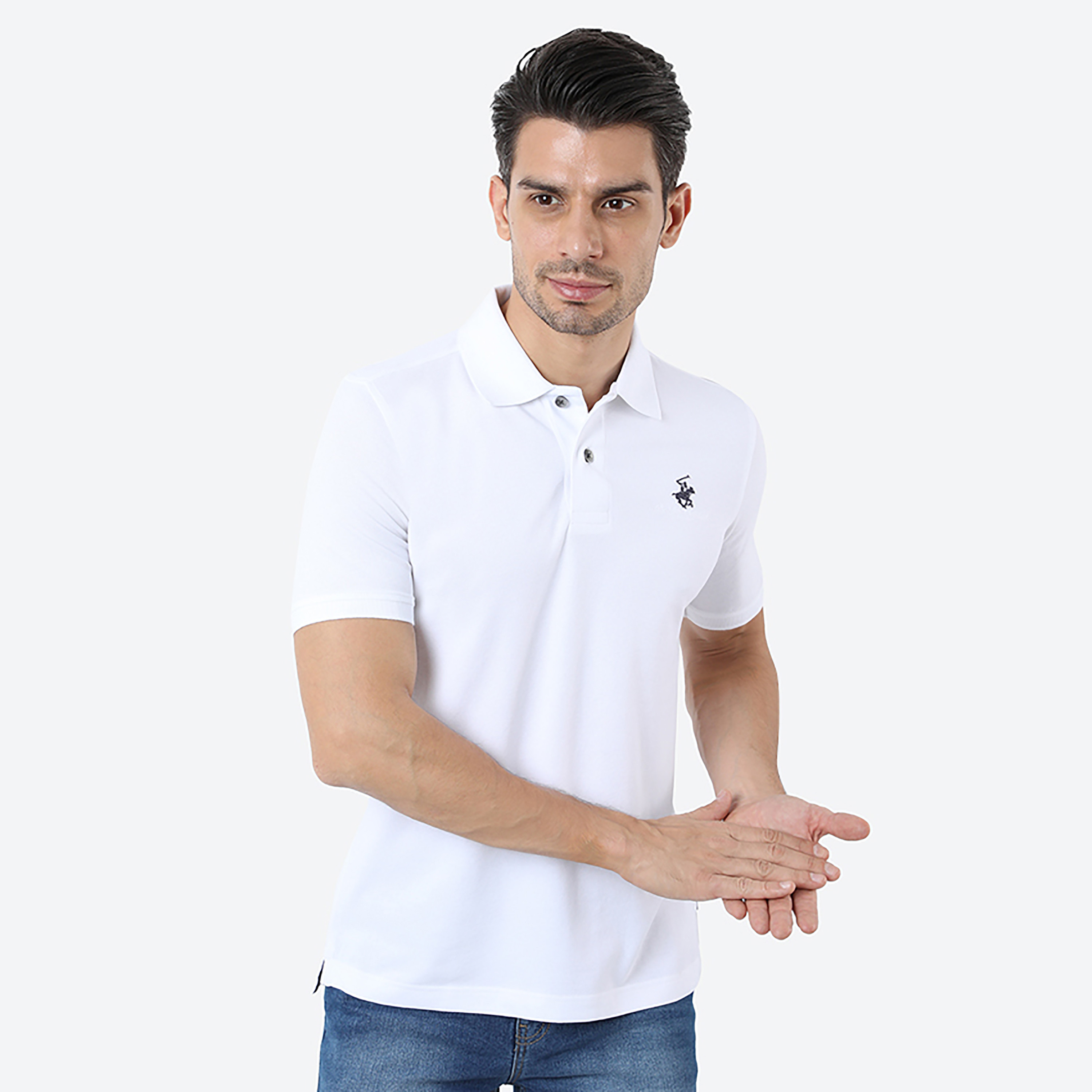 تي شيرت بولو من بيفرلي هيلز بولو كلوب بياقة وأكمام قصيرة مع شعار-men-clothing-tshirtsandpolos-polos-image-5