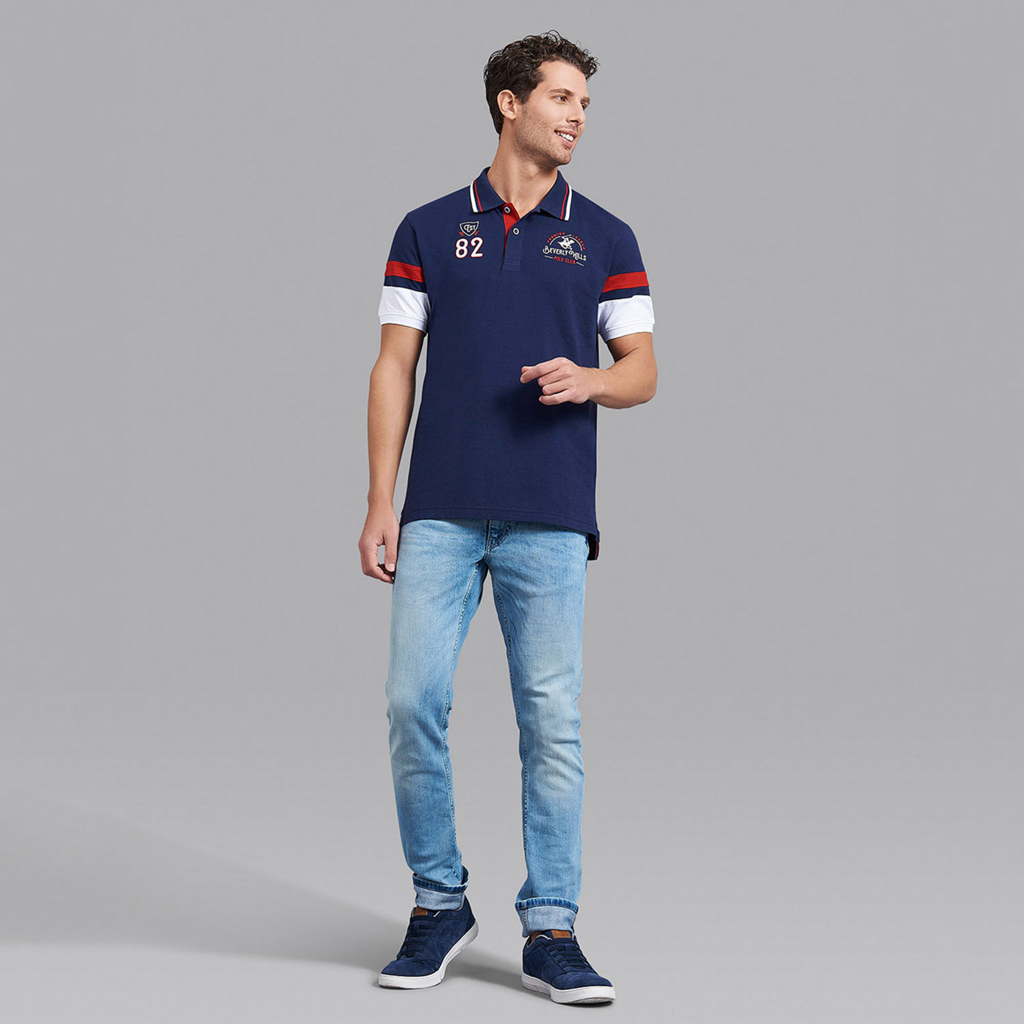 Beverly Hills Polo Club Men Navy Blue Printed Short Sleeves Polo T-Shirt-men-clothing-tshirtsandpolos-polos-image-5