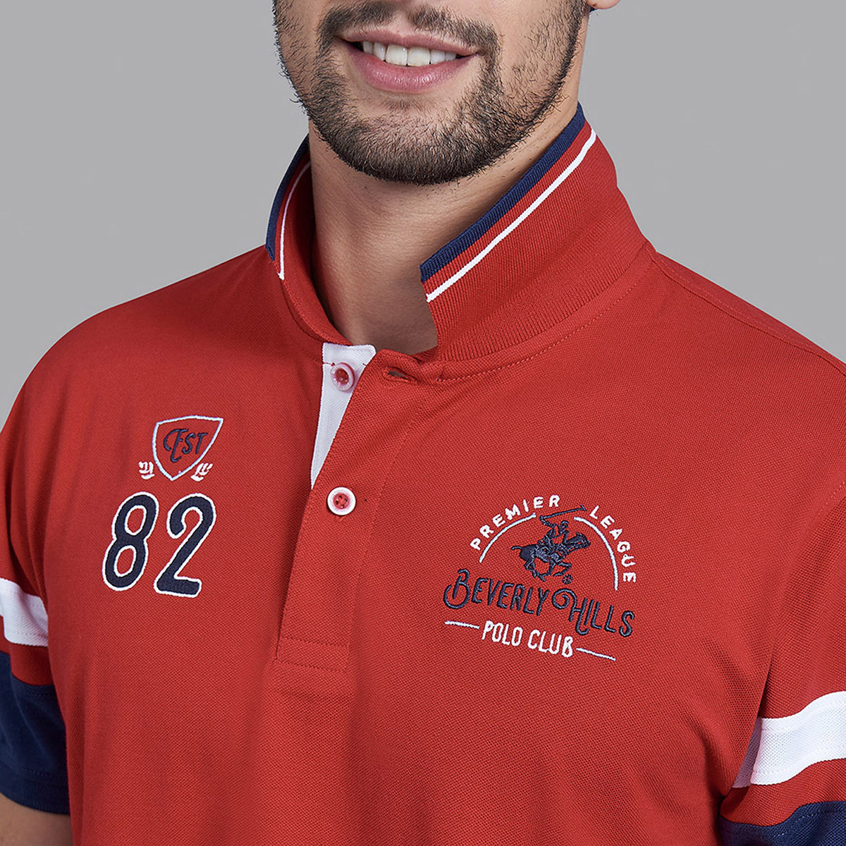 Beverly Hills Polo Club Men Red Printed Short Sleeves Polo T-Shirt-men-clothing-tshirtsandpolos-polos-image-2