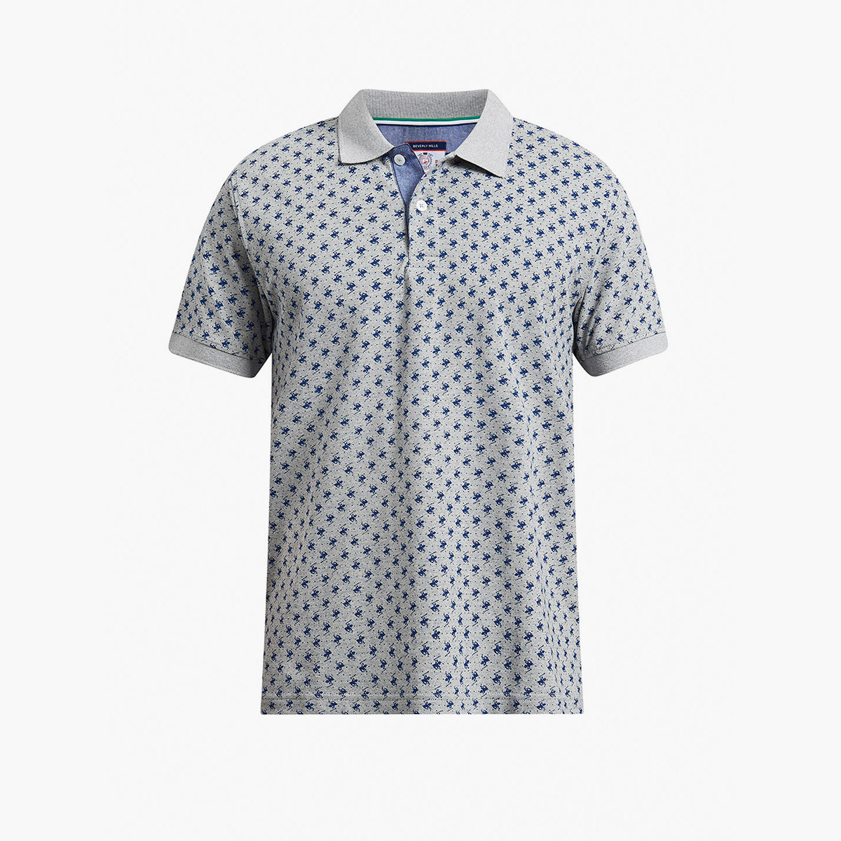 Beverly Hills Polo Club Men Grey Printed Short Sleeves Polo T-Shirt-men-clothing-tshirtsandpolos-polos-image-3