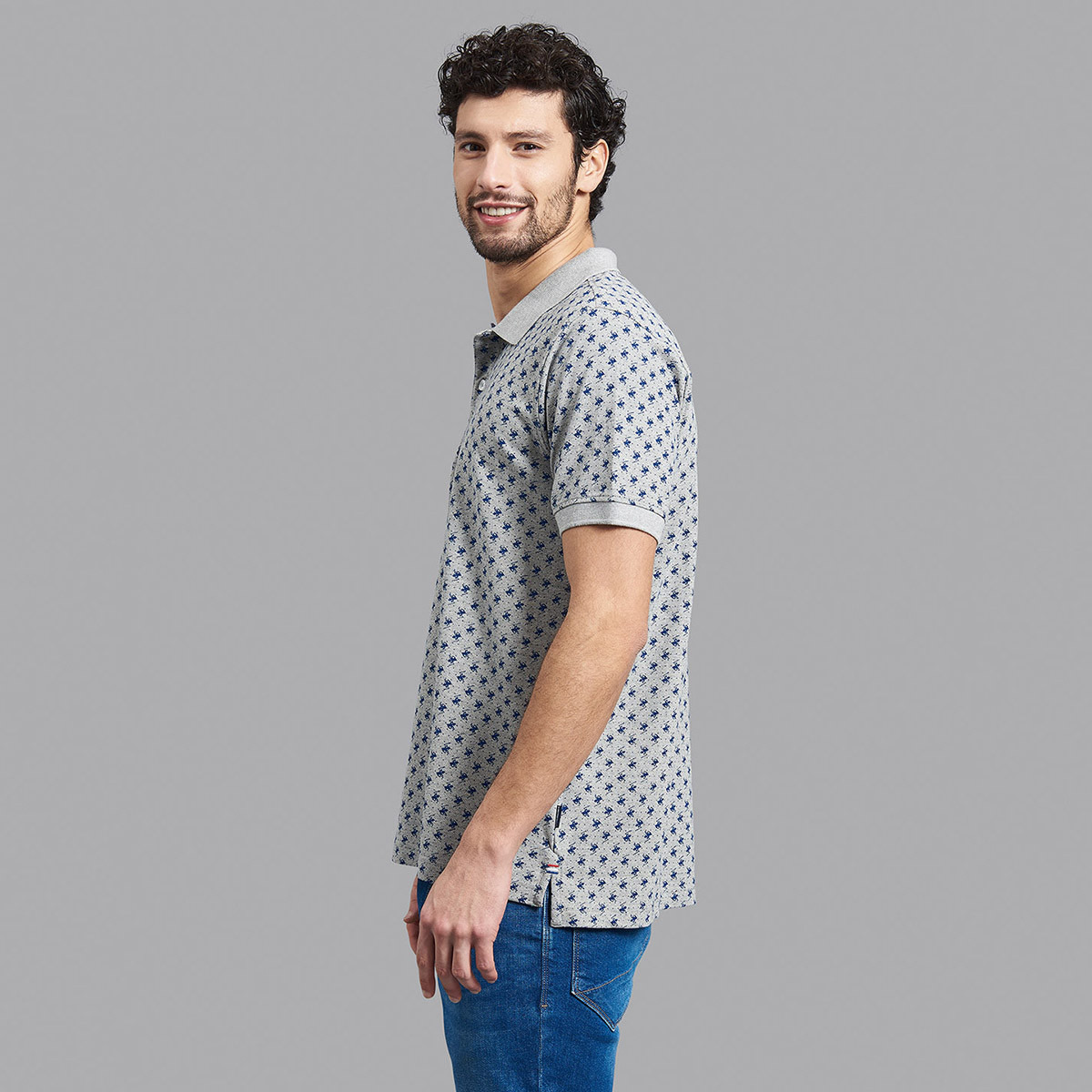 Beverly Hills Polo Club Men Grey Printed Short Sleeves Polo T-Shirt-men-clothing-tshirtsandpolos-polos-image-4