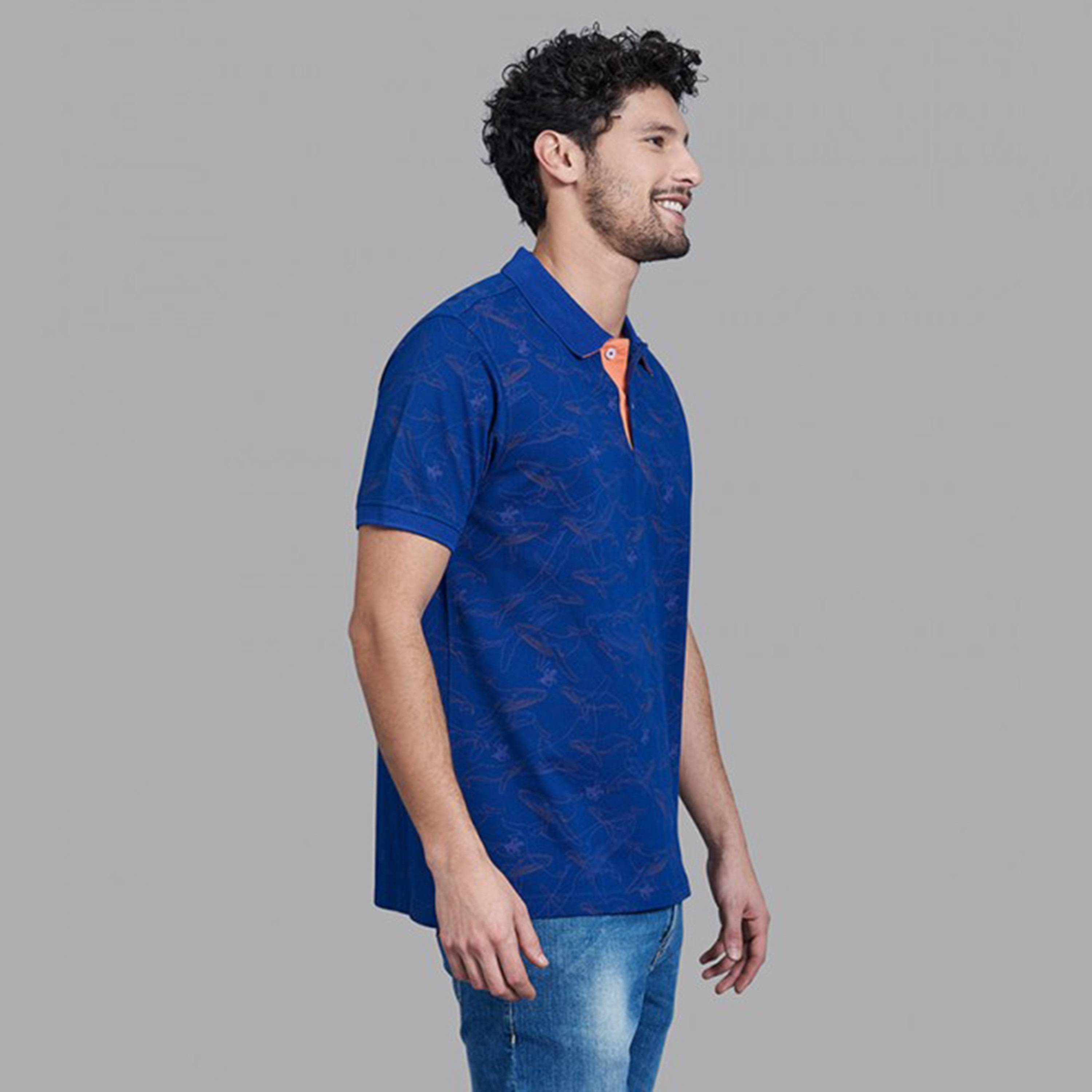 تي شيرت بيفرلي هيلز بولو كلب بأكمام قصيرة مطبوعة بلون أزرق للرجال-men-clothing-tshirtsandpolos-polos-image-3