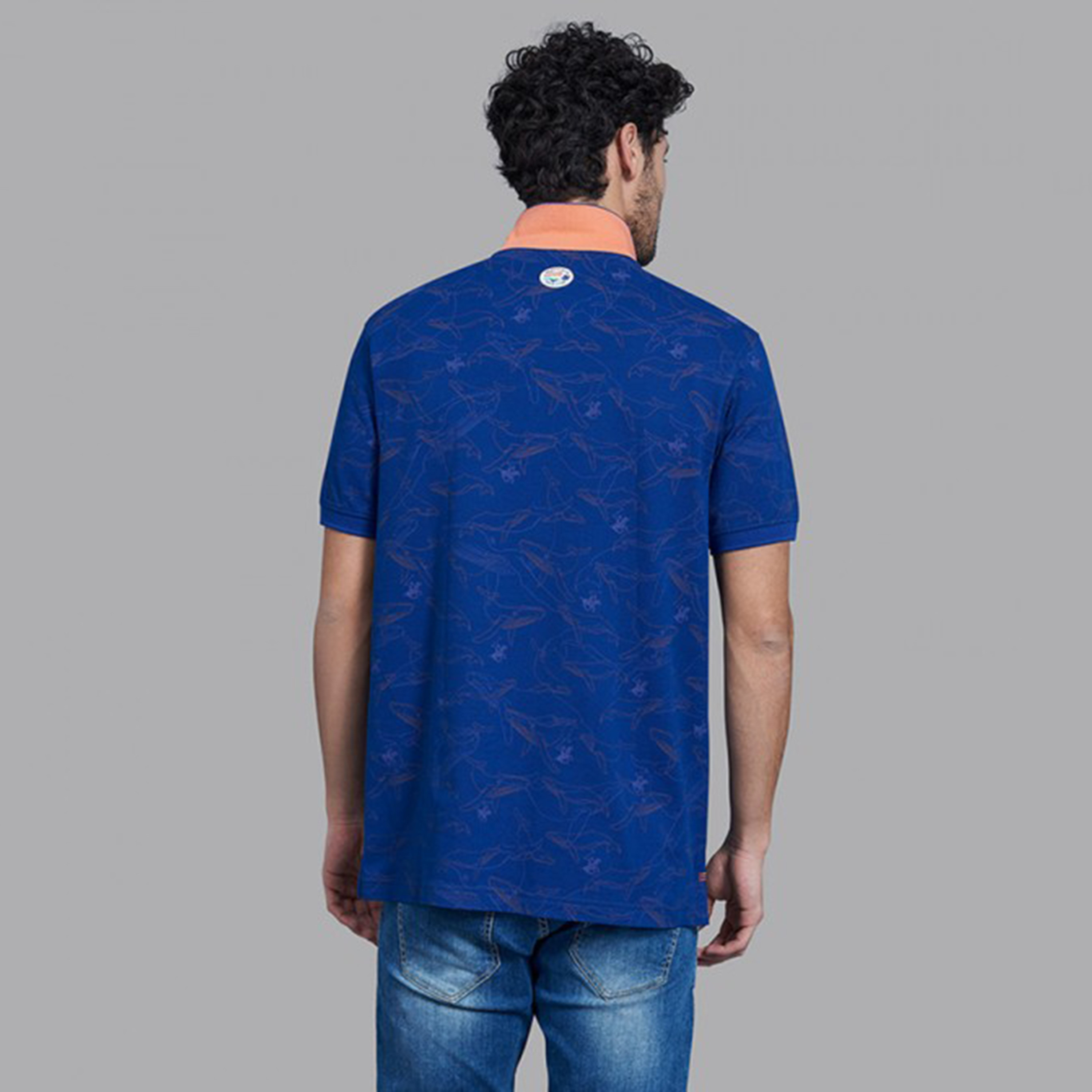 تي شيرت بيفرلي هيلز بولو كلب بأكمام قصيرة مطبوعة بلون أزرق للرجال-men-clothing-tshirtsandpolos-polos-image-4