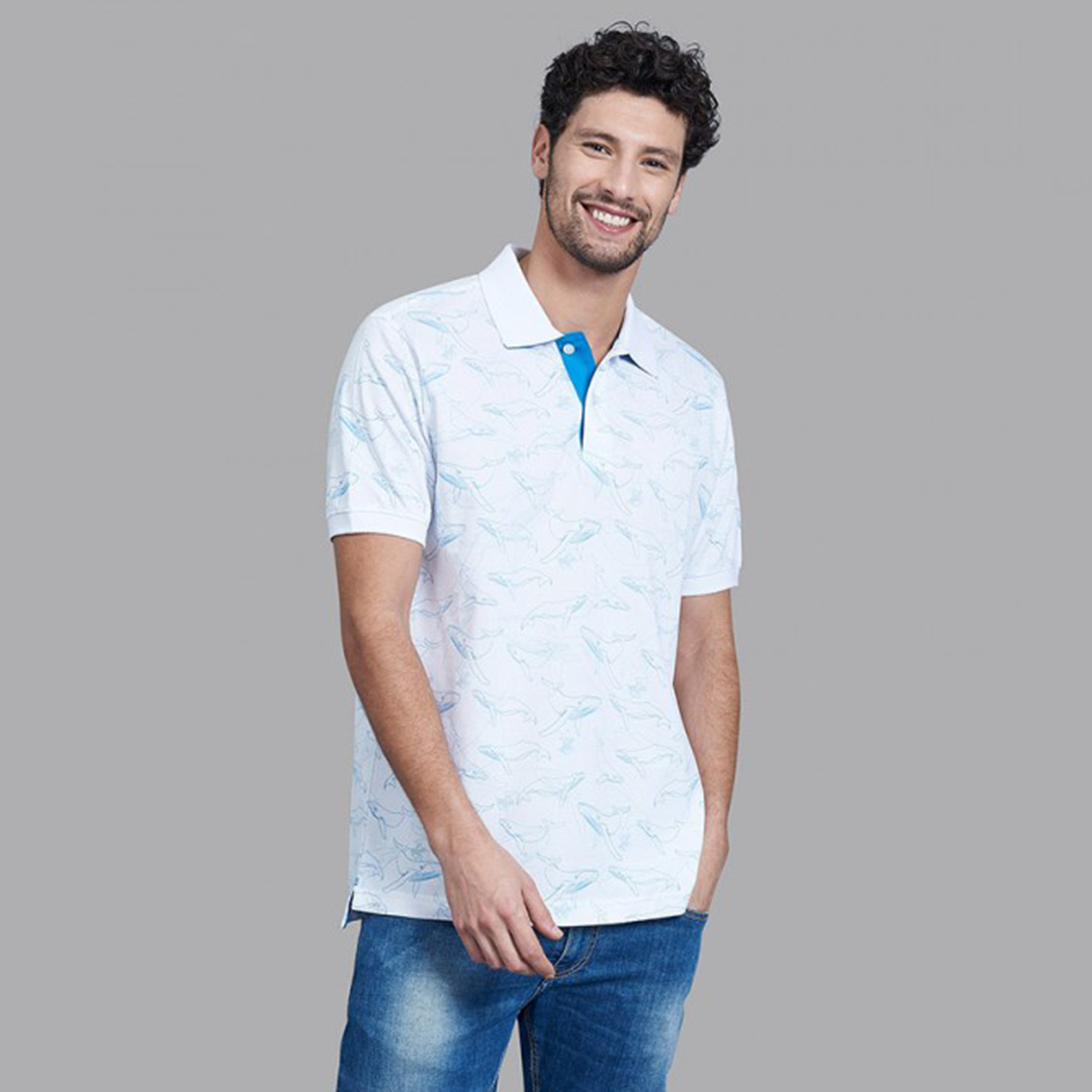 تي شيرت بيفرلي هيلز بولو كلب بأكمام قصيرة مطبوعة بلون أزرق للرجال-men-clothing-tshirtsandpolos-polos-image-5