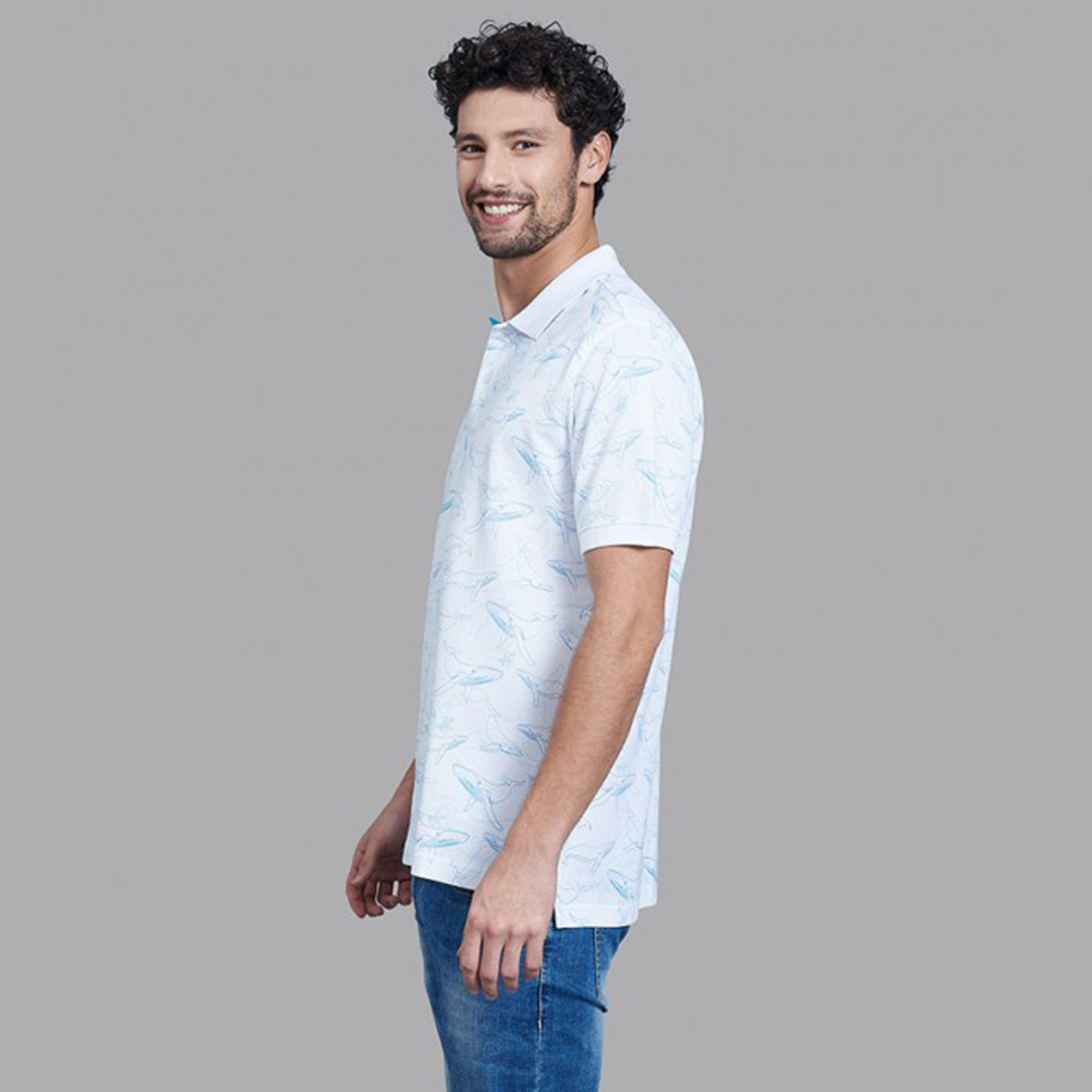 تي شيرت بيفرلي هيلز بولو كلب بأكمام قصيرة مطبوعة بلون أزرق للرجال-men-clothing-tshirtsandpolos-polos-image-6
