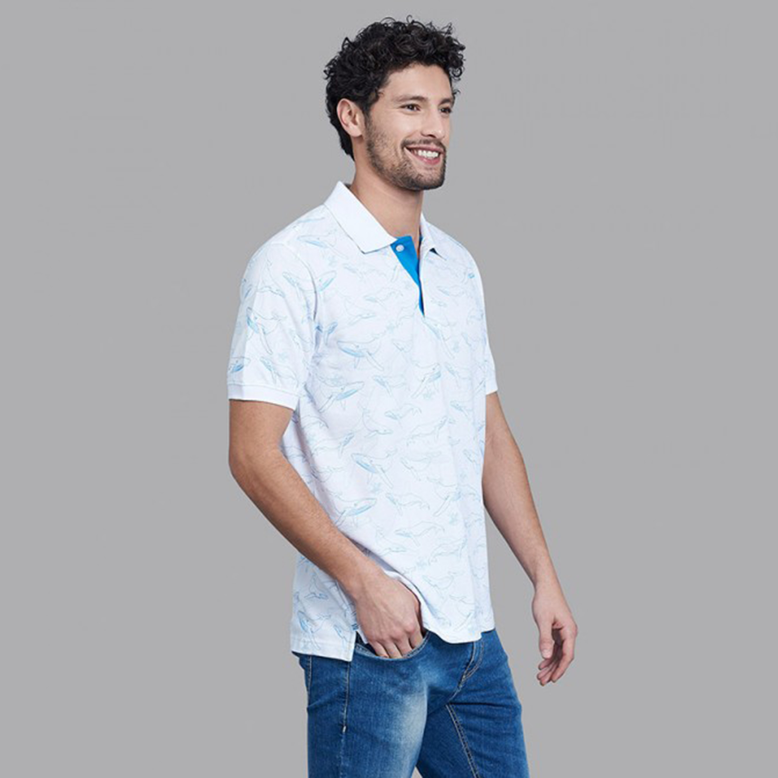 تي شيرت بيفرلي هيلز بولو كلب بأكمام قصيرة مطبوعة بلون أزرق للرجال-men-clothing-tshirtsandpolos-polos-image-7