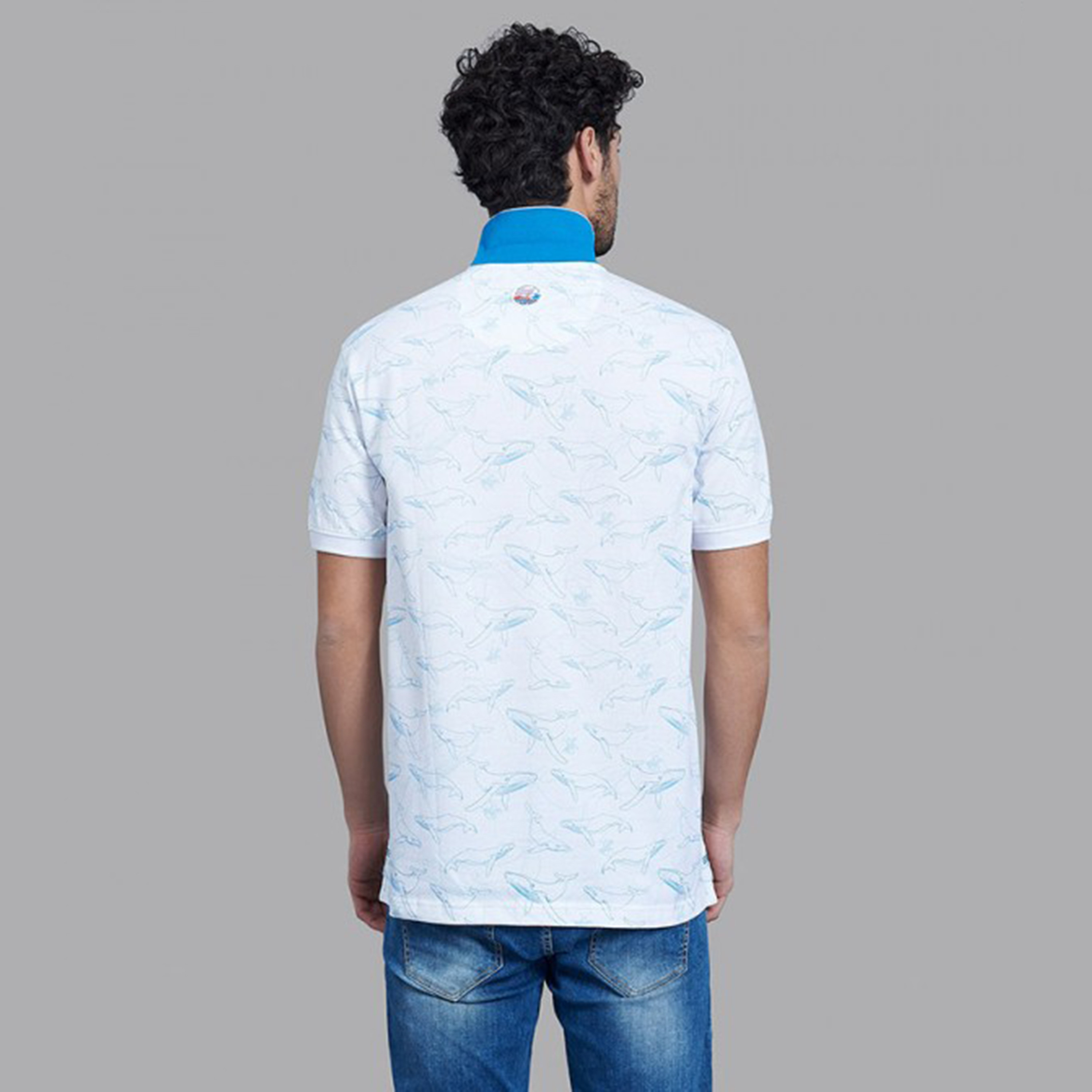 تي شيرت بيفرلي هيلز بولو كلب بأكمام قصيرة مطبوعة بلون أزرق للرجال-men-clothing-tshirtsandpolos-polos-image-8