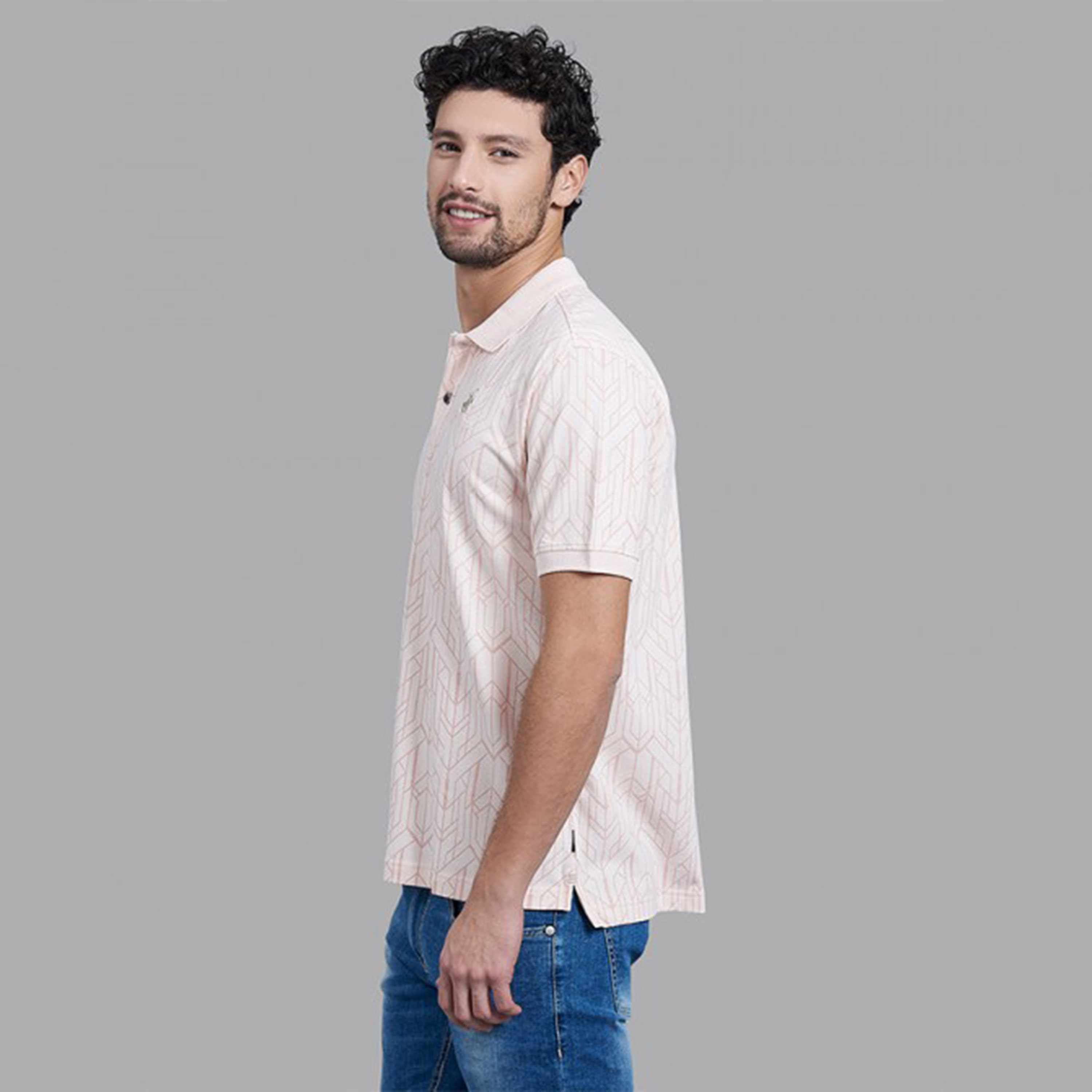 تي شيرت بولو من بيفرلي هيلز بولو كلوب رجالي مع لون زهري فاتح مع مطبوع بأكمام قصيرة-men-clothing-tshirtsandpolos-polos-image-2