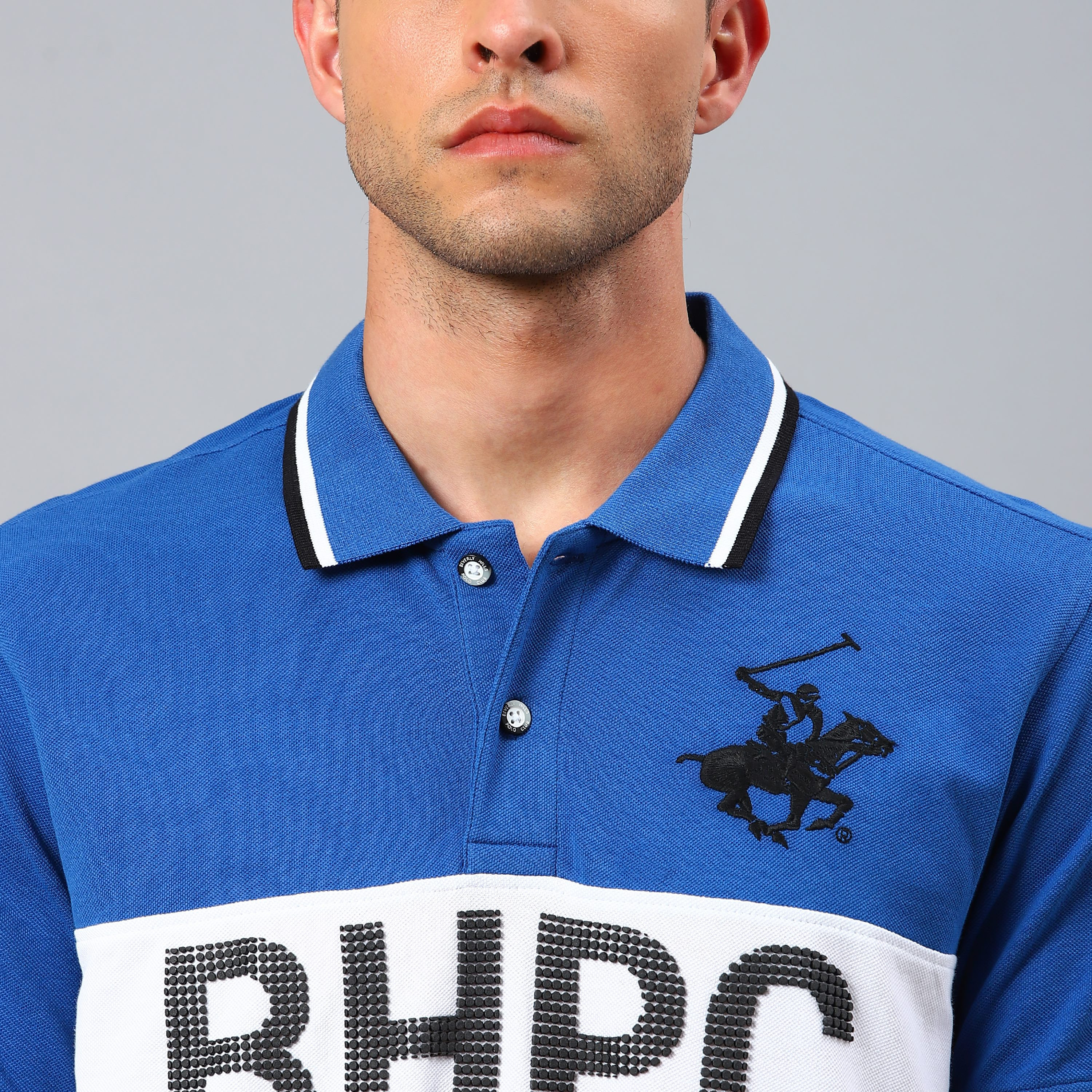 Beverly Hills Polo Club Men Blue Colour Blocked Short Sleeves Polo T-Shirt-men-clothing-tshirtsandpolos-polos-image-5