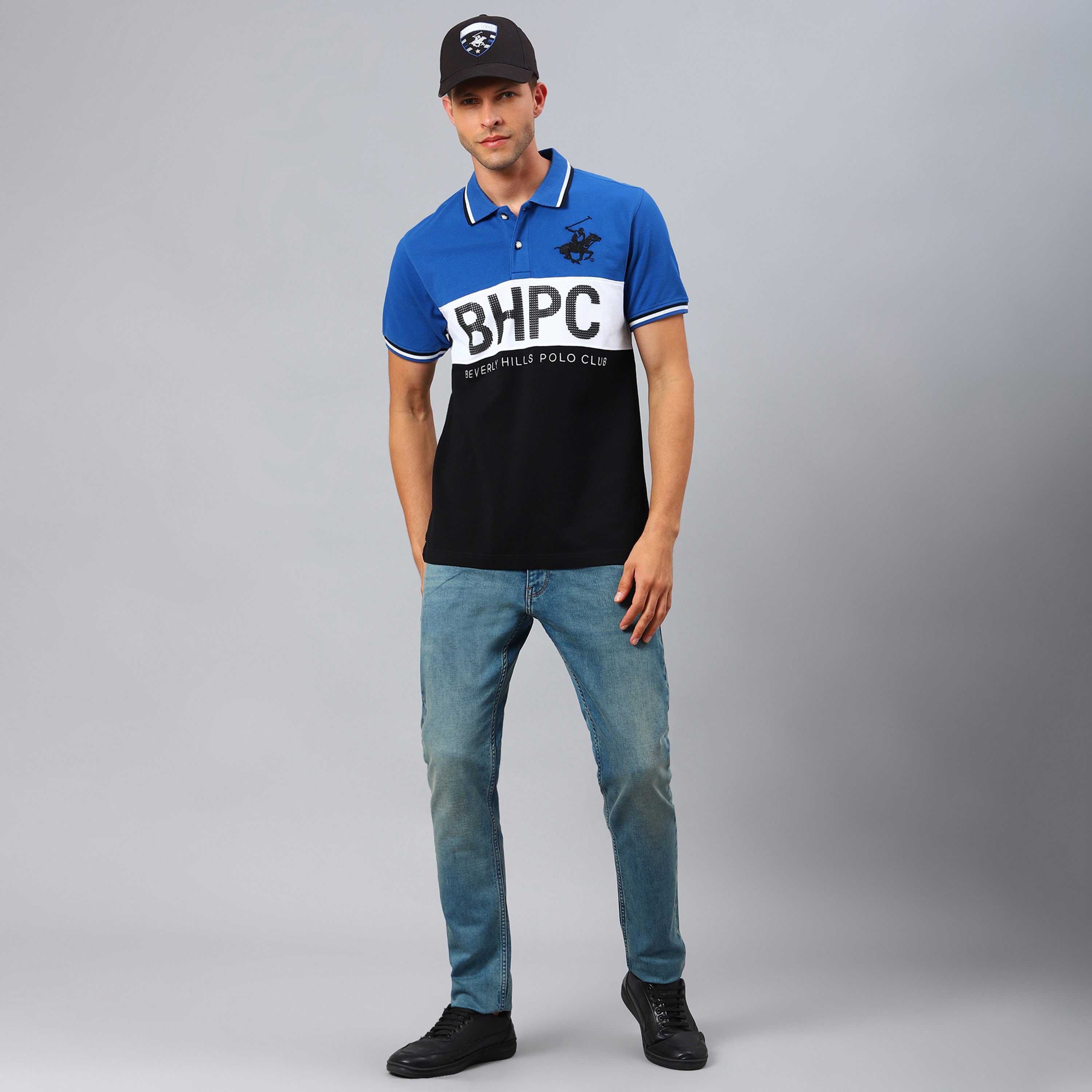 Beverly Hills Polo Club Men Blue Colour Blocked Short Sleeves Polo T-Shirt-men-clothing-tshirtsandpolos-polos-image-6