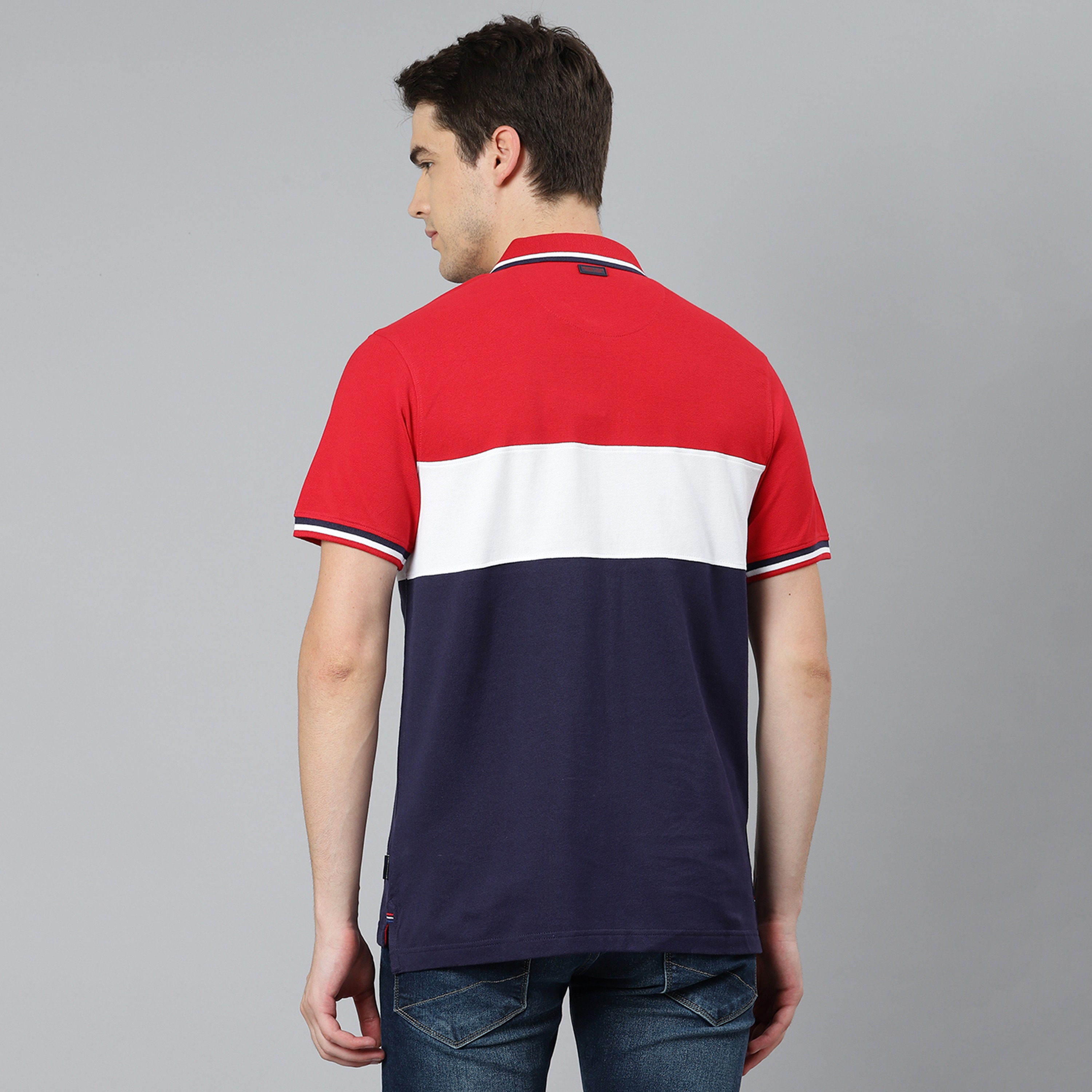 تي شيرت بيفرلي هيلز بولو كلب بأكمام قصيرة مع منسوجة بلون ازرق للرجال-men-clothing-tshirtsandpolos-polos-image-11