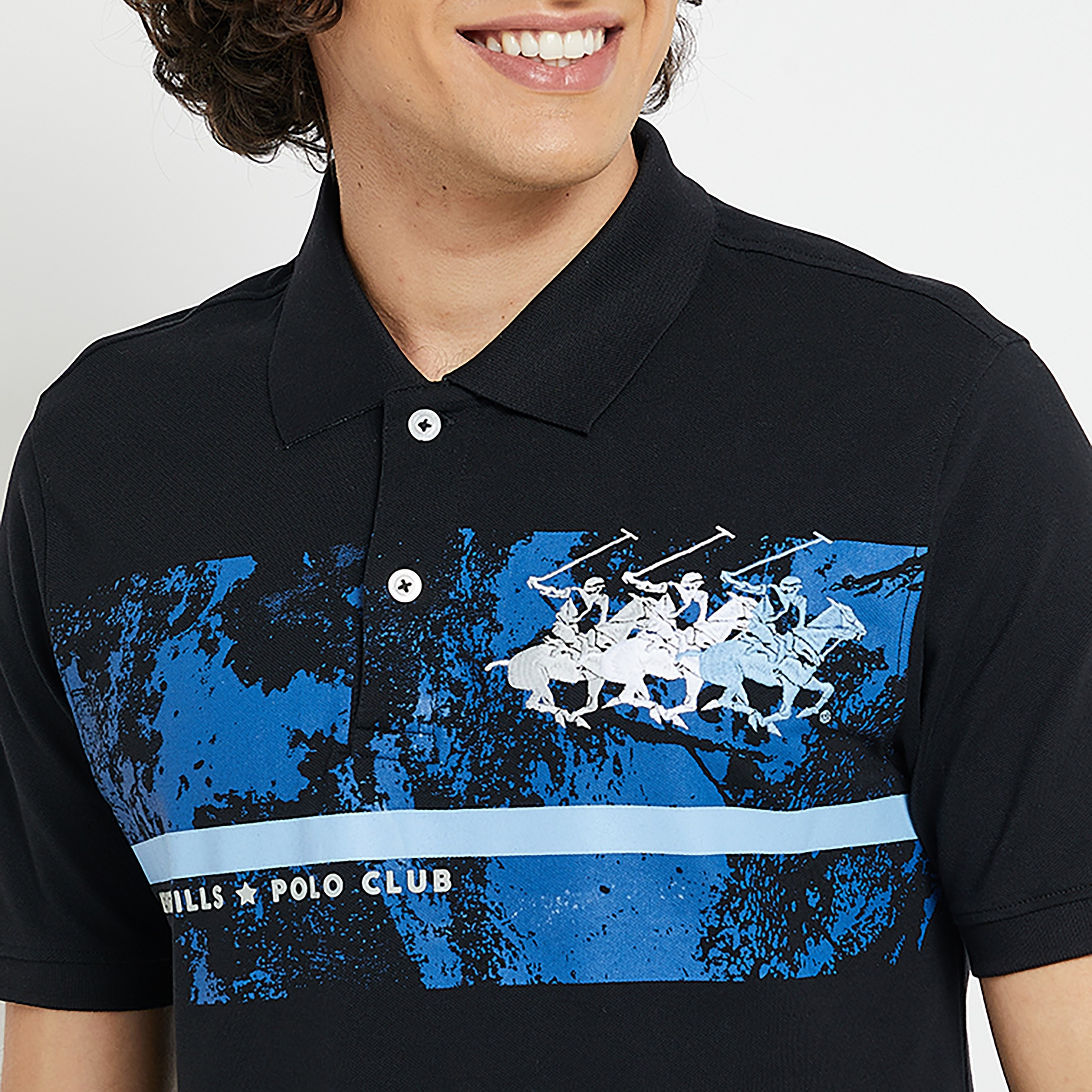 قميص بولو رجالي بأكمام قصيرة بطبعة بياقة بأكمام قصيرة من نادي بيفرلي هيلز-men-clothing-tshirtsandpolos-polos-image-3
