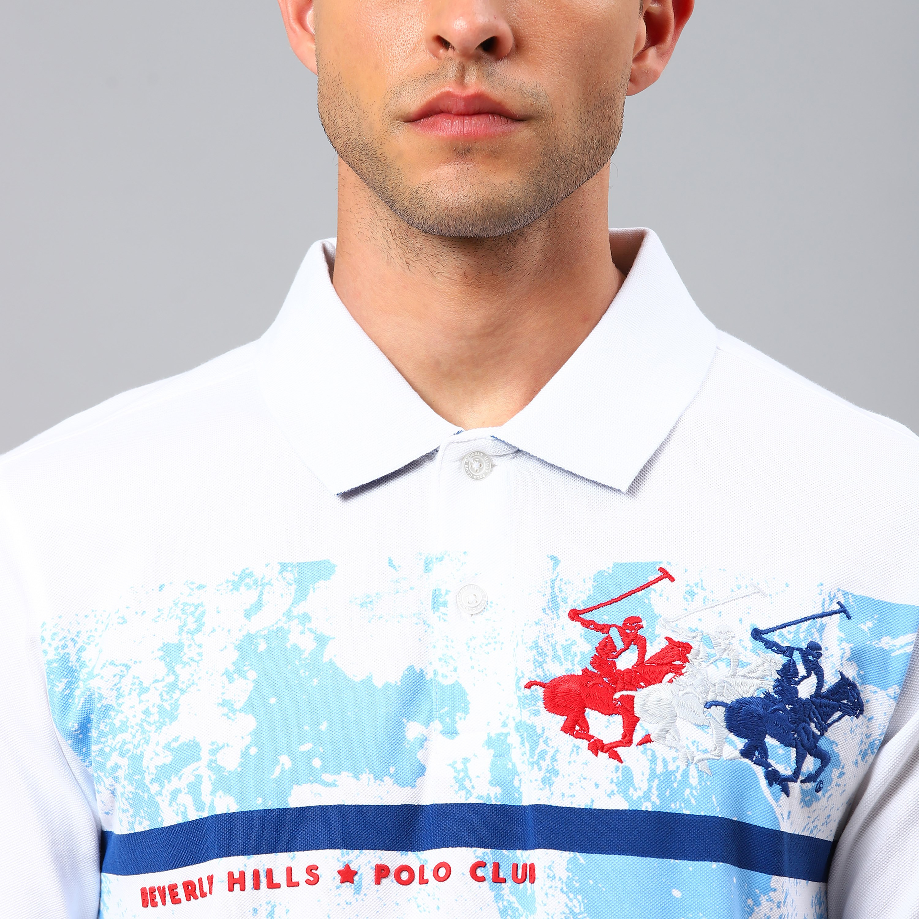 Beverly Hills Polo Club Men White Printed Short Sleeves Polo T-Shirt-men-clothing-tshirtsandpolos-polos-image-5