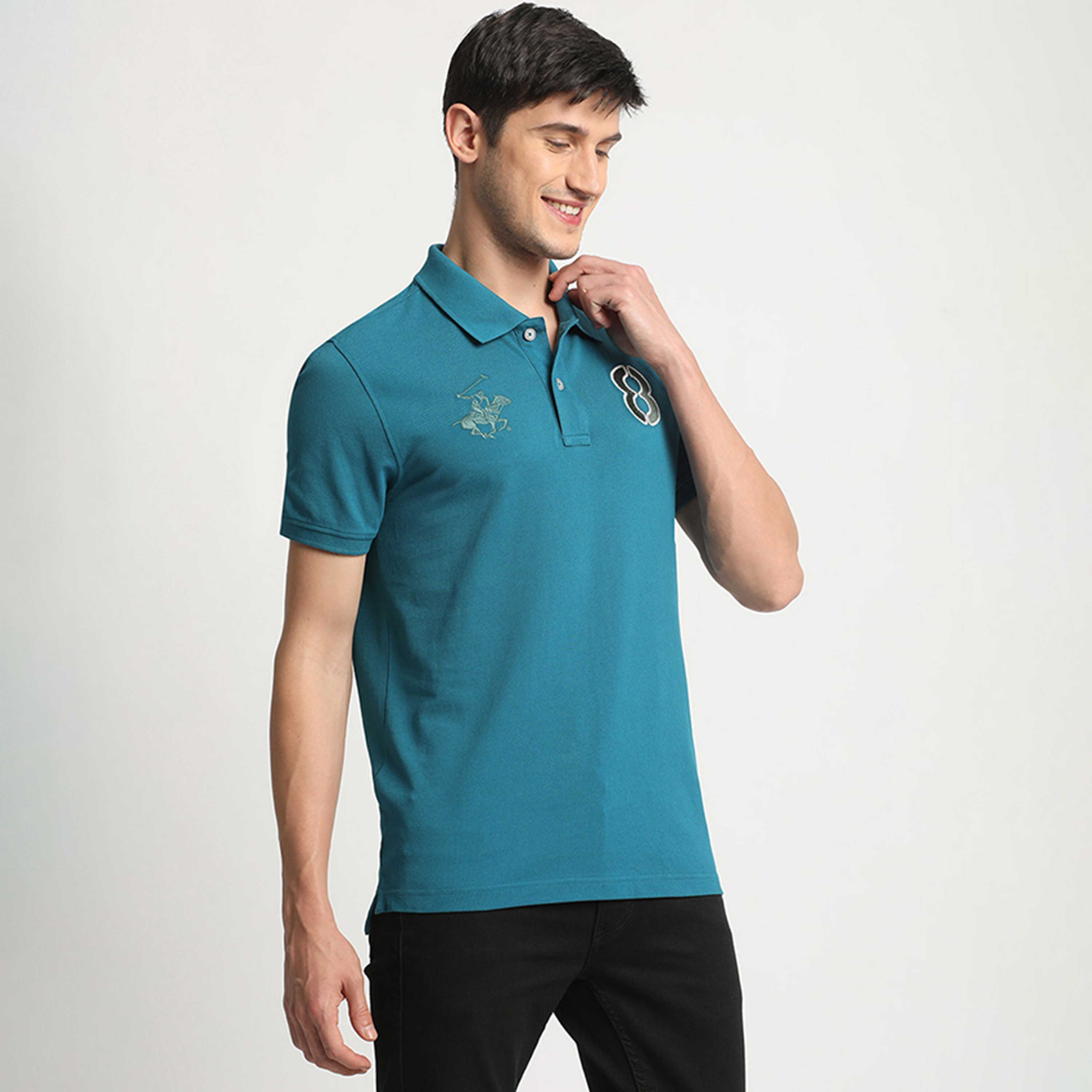 تي شيرت بولو من بيفرلي هيلز بولو كلوب بياقة وأكمام قصيرة مع شعار-men-clothing-tshirtsandpolos-polos-image-15