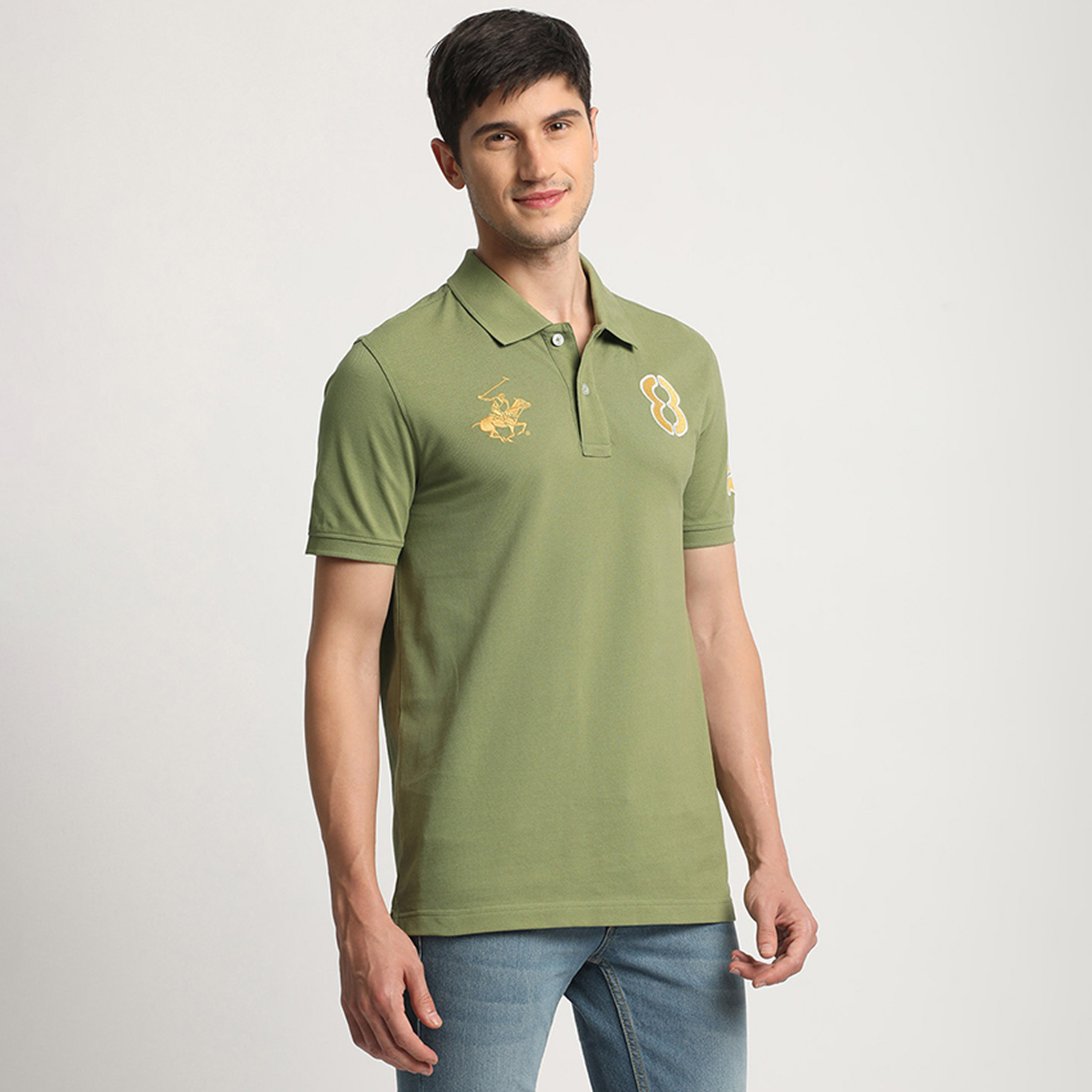 تي شيرت بولو من بيفرلي هيلز بولو كلوب بياقة وأكمام قصيرة مع شعار-men-clothing-tshirtsandpolos-polos-image-3