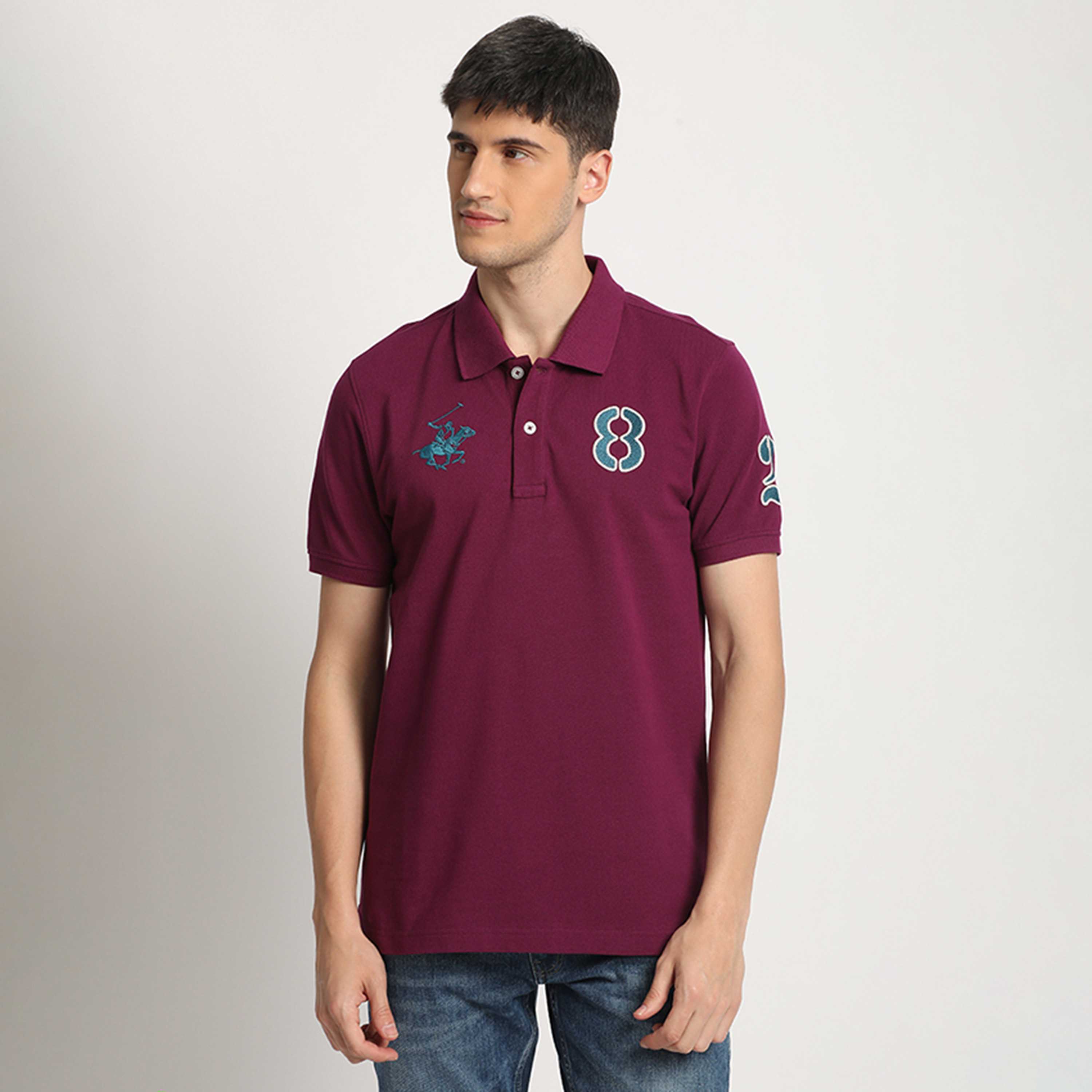 تي شيرت بولو من بيفرلي هيلز بولو كلوب بياقة وأكمام قصيرة مع شعار-men-clothing-tshirtsandpolos-polos-image-5
