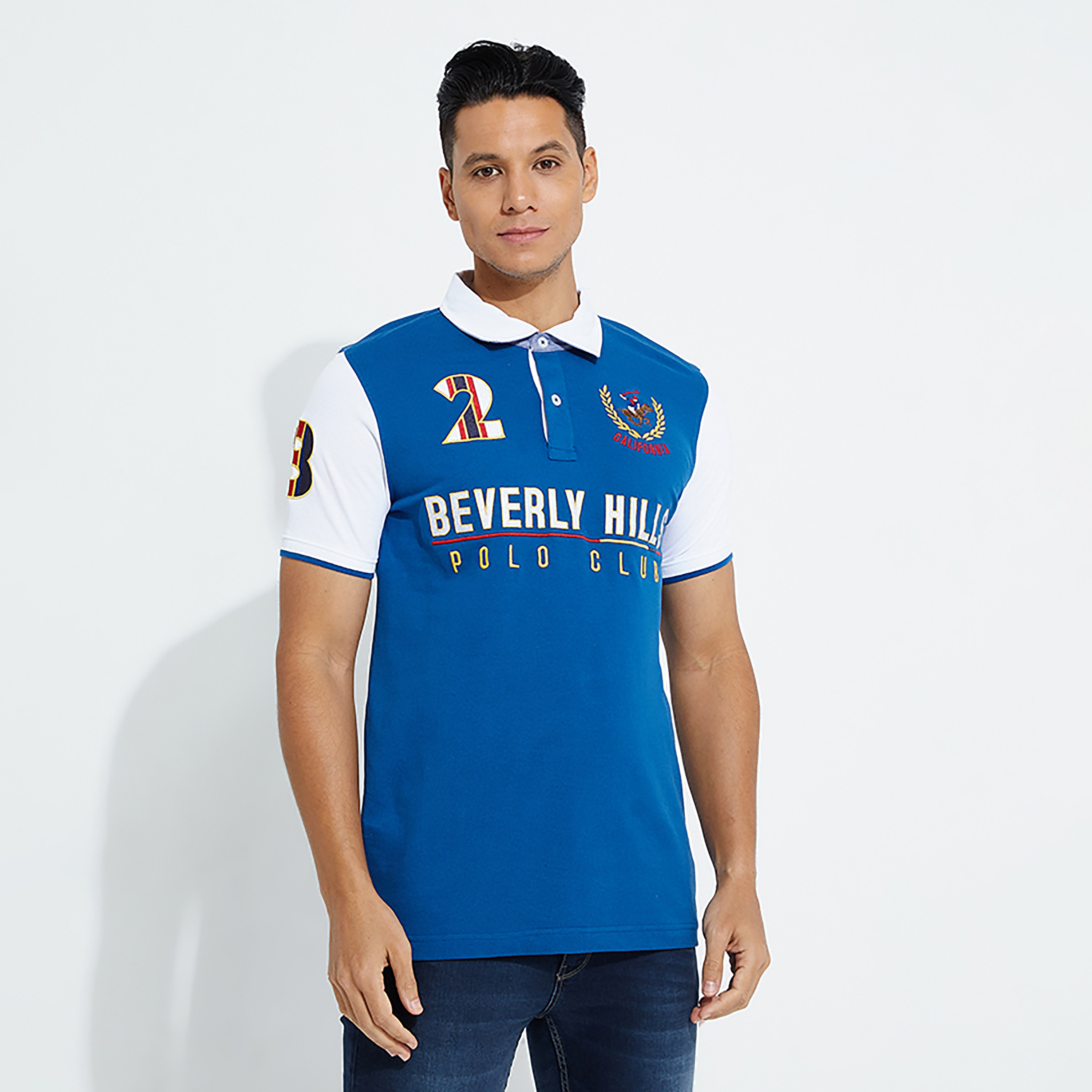 Beverly Hills Polo Club Men's Logo Collared Short Sleeve Polo Shirt-men-clothing-tshirtsandpolos-polos-image-1