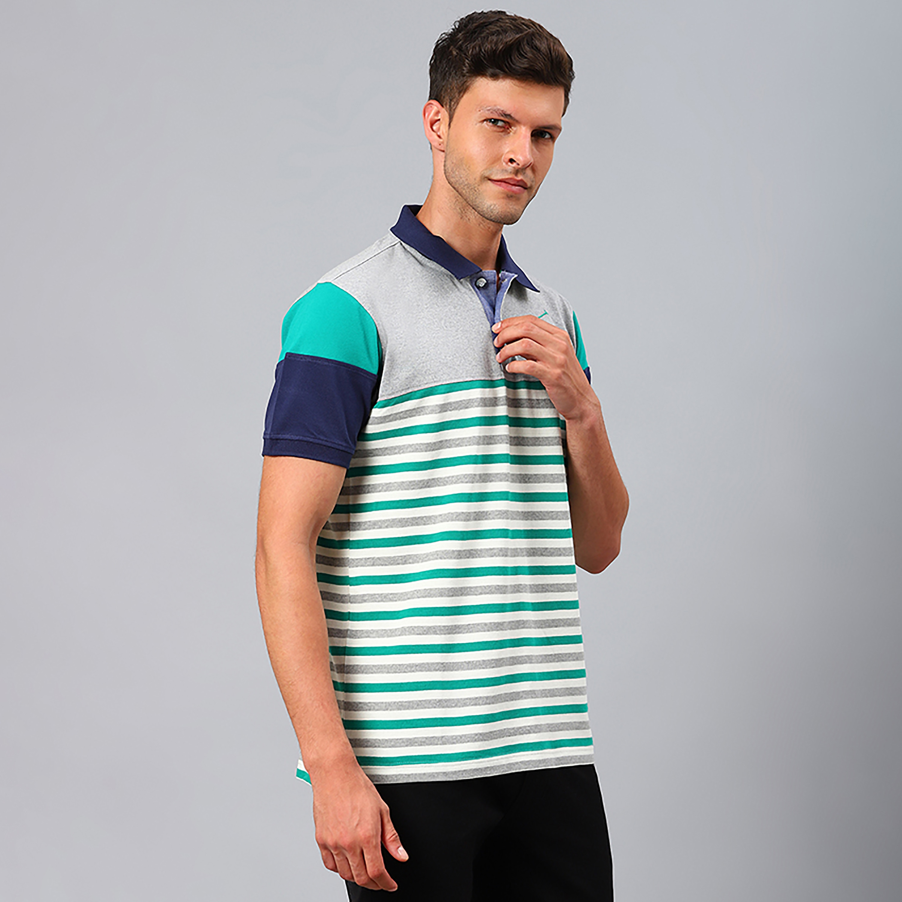 Beverly Hills Polo Club Men's Striped Collared Short Sleeve Polo Shirt-men-clothing-tshirtsandpolos-polos-image-3