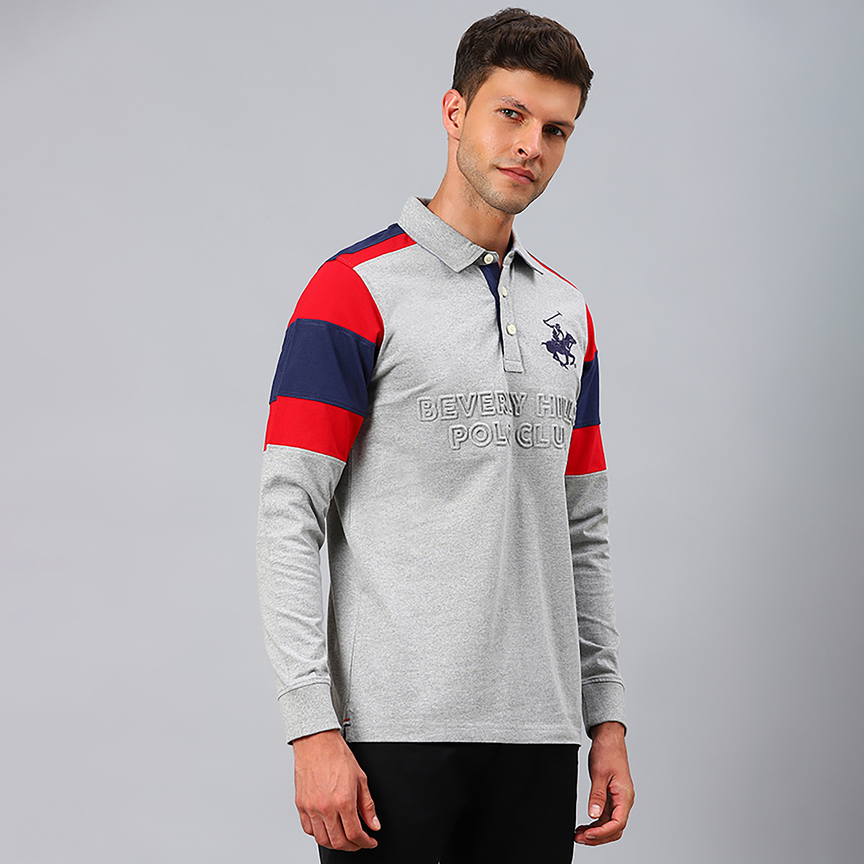تي شيرت بولو بياقة محجبة اللون بيفرلي هيلز بولو كلوب وأكمام طويلة-men-clothing-tshirtsandpolos-polos-image-7