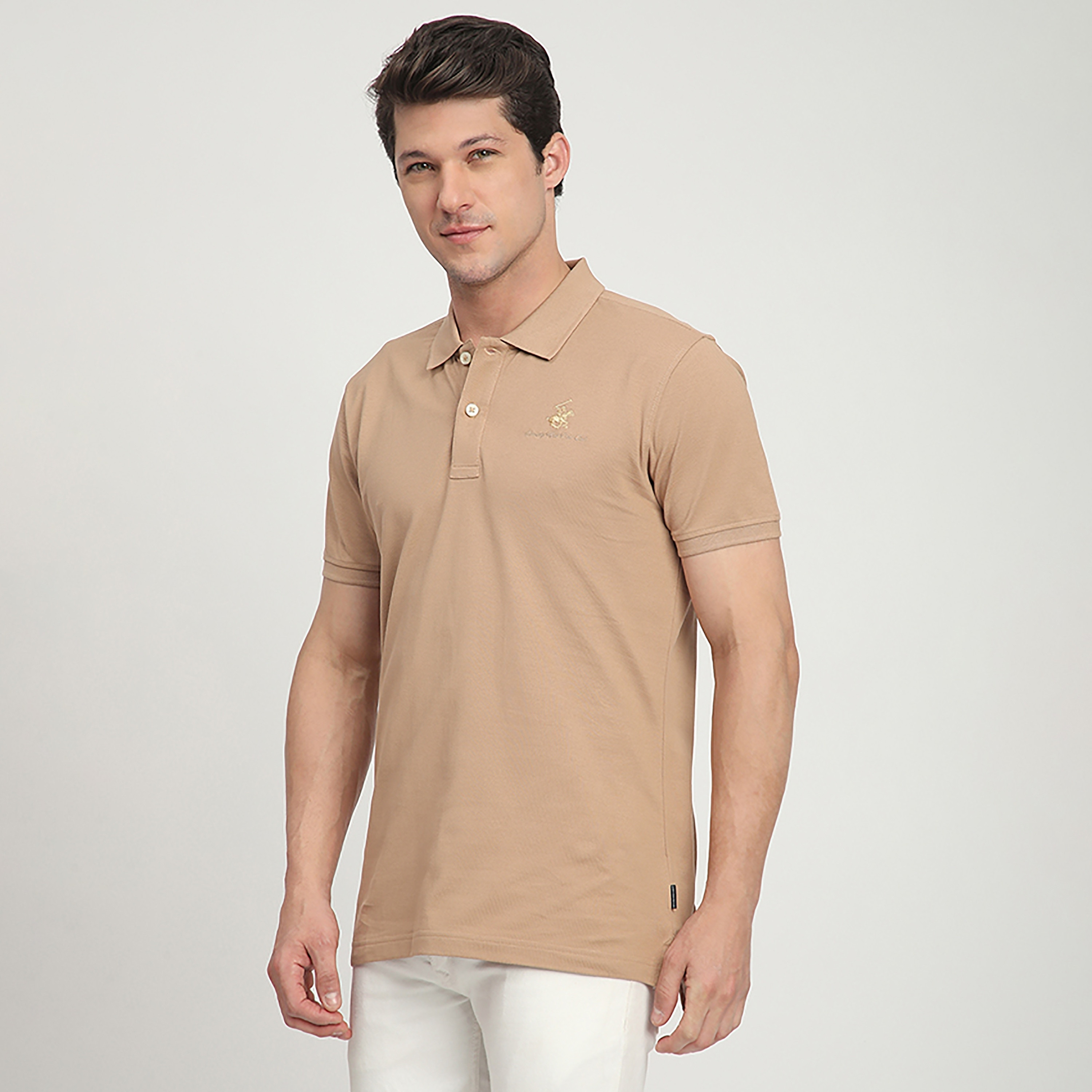 تي شيرت بولو رجالي سادة بأكمام قصيرة وياقة من بيفرلي هيلز بولو كلوب-men-clothing-tshirtsandpolos-polos-image-2