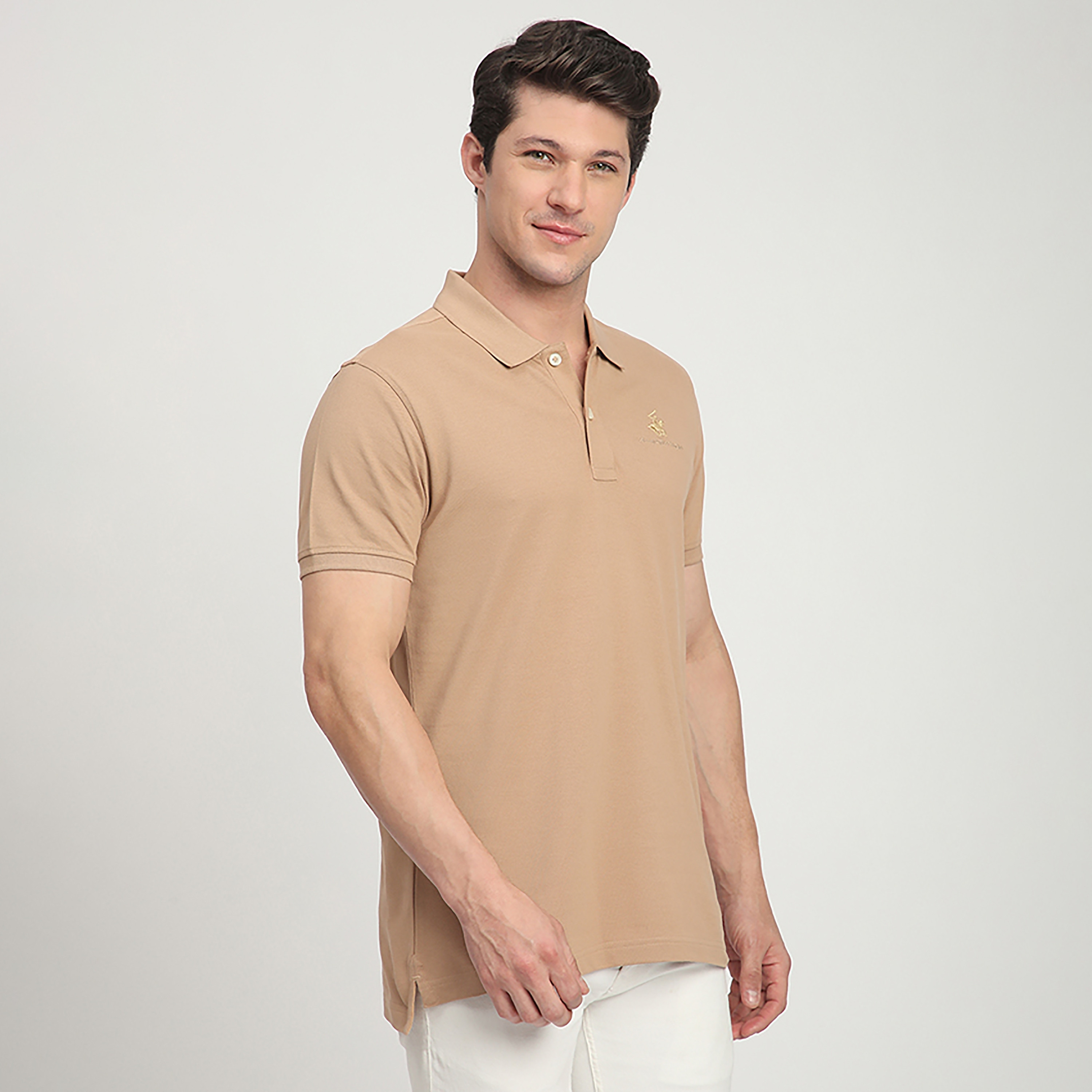 تي شيرت بولو رجالي سادة بأكمام قصيرة وياقة من بيفرلي هيلز بولو كلوب-men-clothing-tshirtsandpolos-polos-image-3