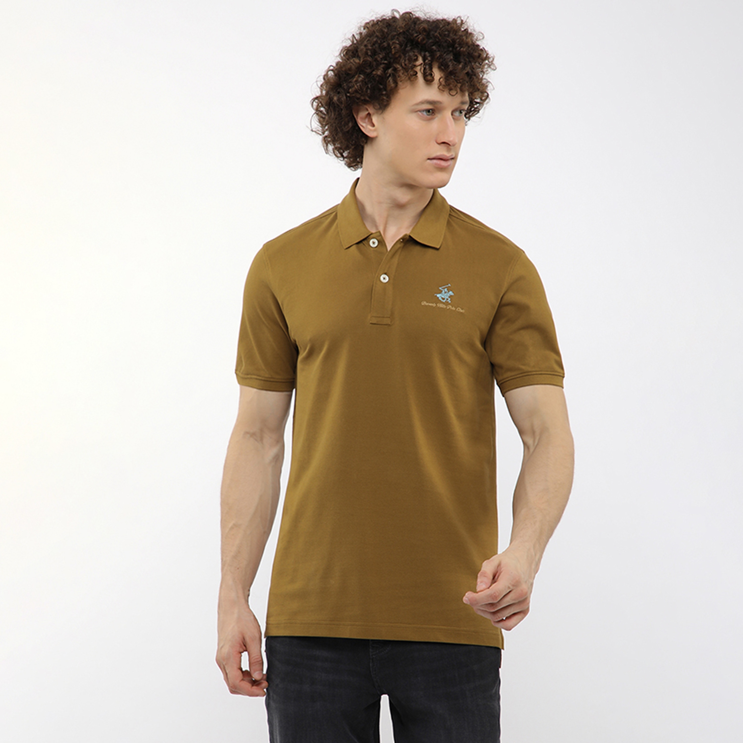 تي شيرت بولو رجالي سادة بأكمام قصيرة وياقة من بيفرلي هيلز بولو كلوب-men-clothing-tshirtsandpolos-polos-image-5