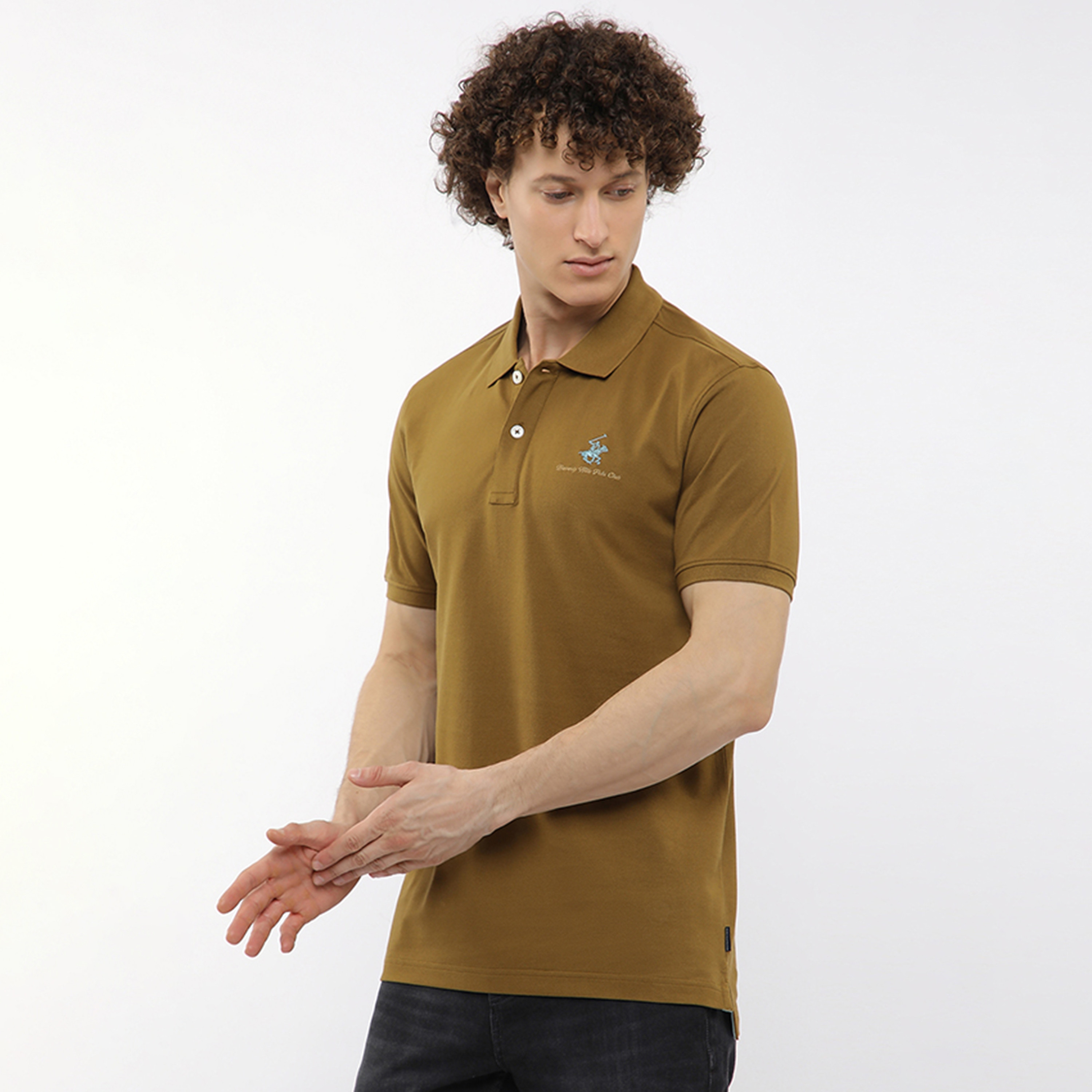 تي شيرت بولو رجالي سادة بأكمام قصيرة وياقة من بيفرلي هيلز بولو كلوب-men-clothing-tshirtsandpolos-polos-image-6